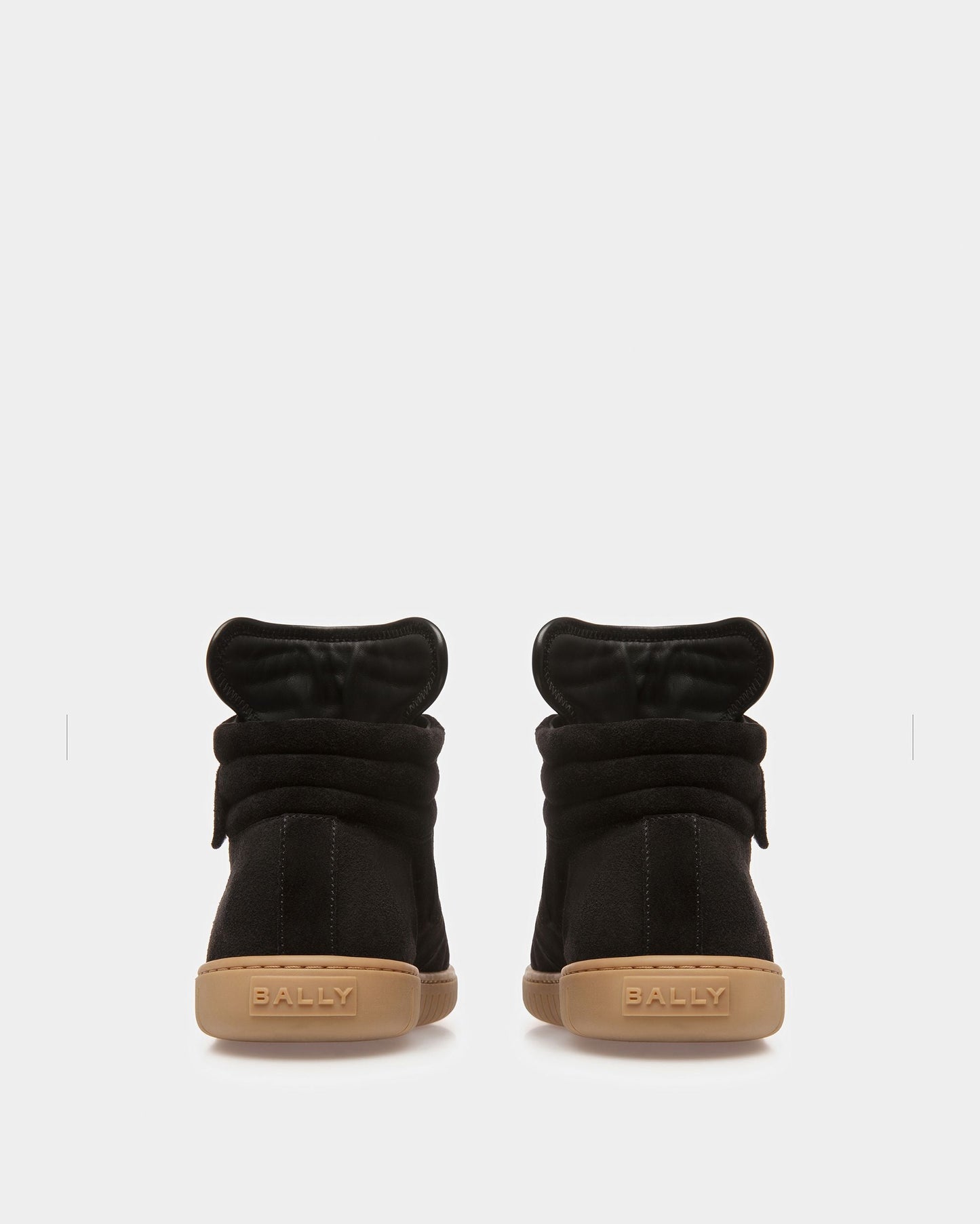 Parrel Mid | Men's Sneakers | Black And Amber Leather | Bally | Still Life 3/4 Back