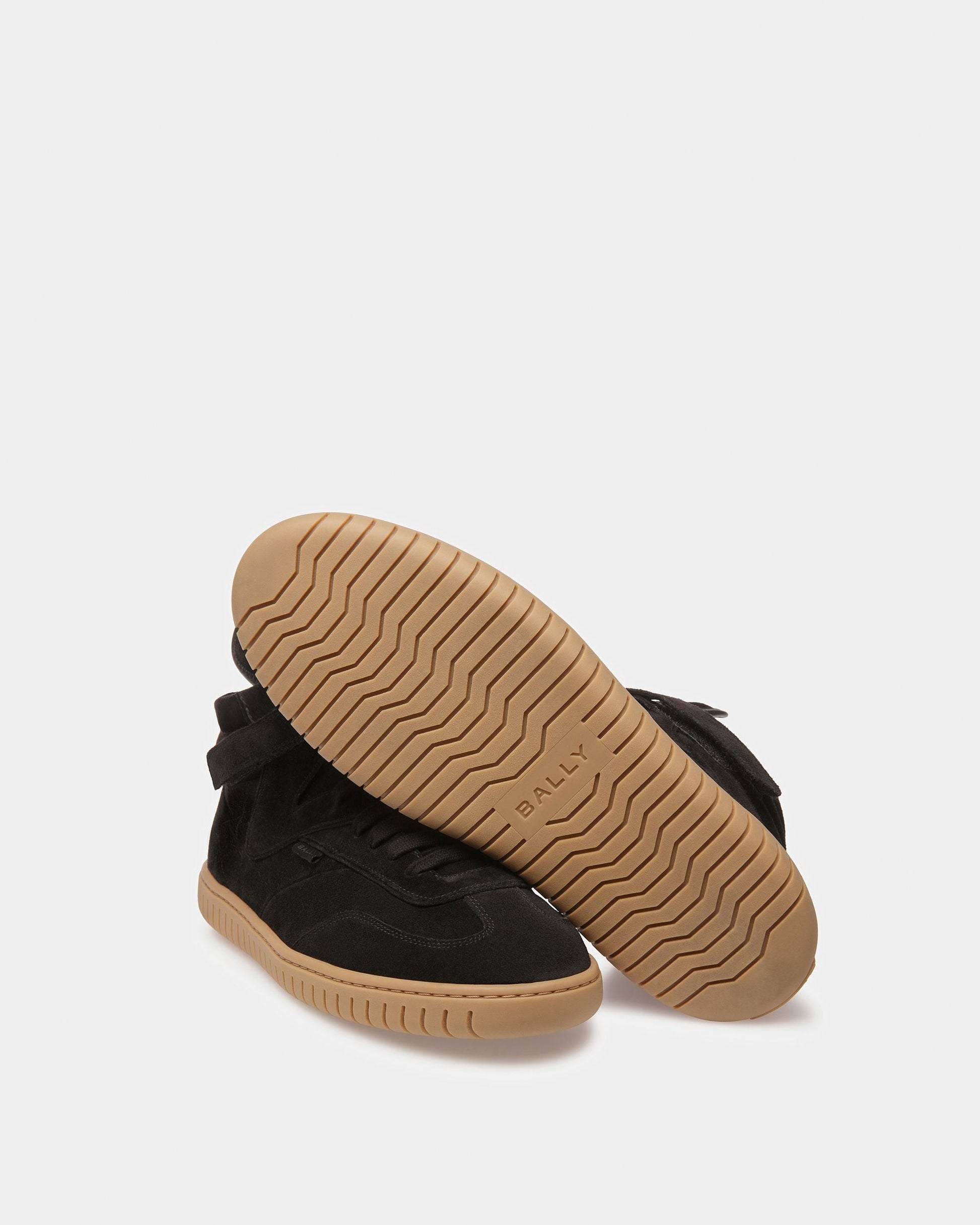 Parrel Mid | Men's Sneakers | Black And Amber Leather | Bally | Still Life Below
