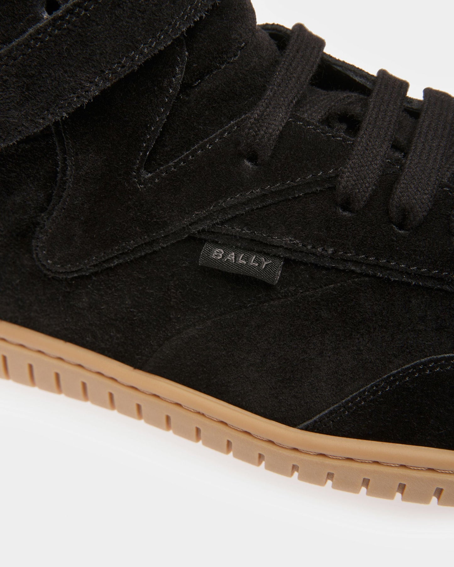 Parrel Mid | Men's Sneakers | Black And Amber Leather | Bally | Still Life Detail