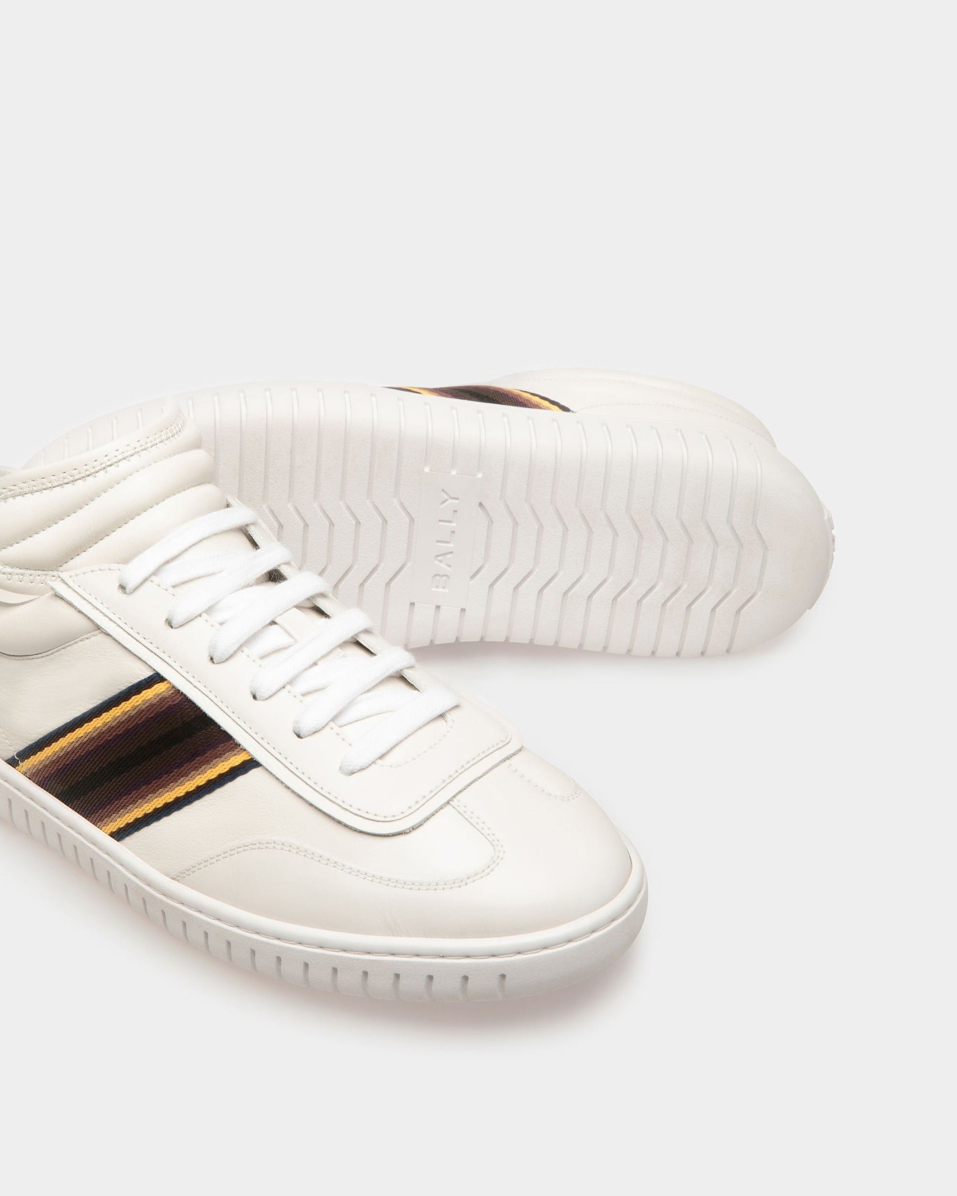 Parrel Ribbon | Men's Sneakers | White Leather | Bally | Still Life Below