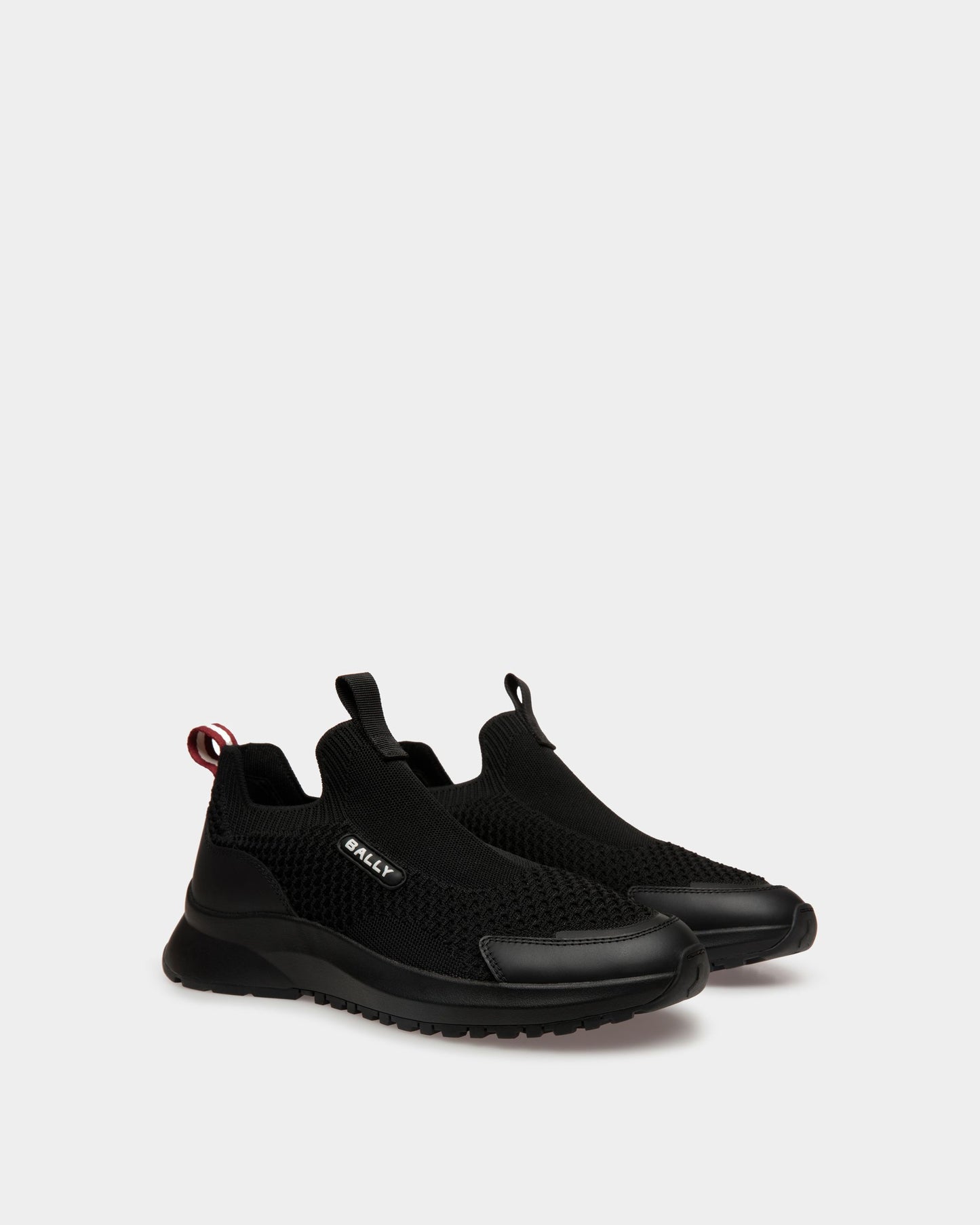 Men's Outline Sneaker in Black Nylon | Bally | Still Life 3/4 Front