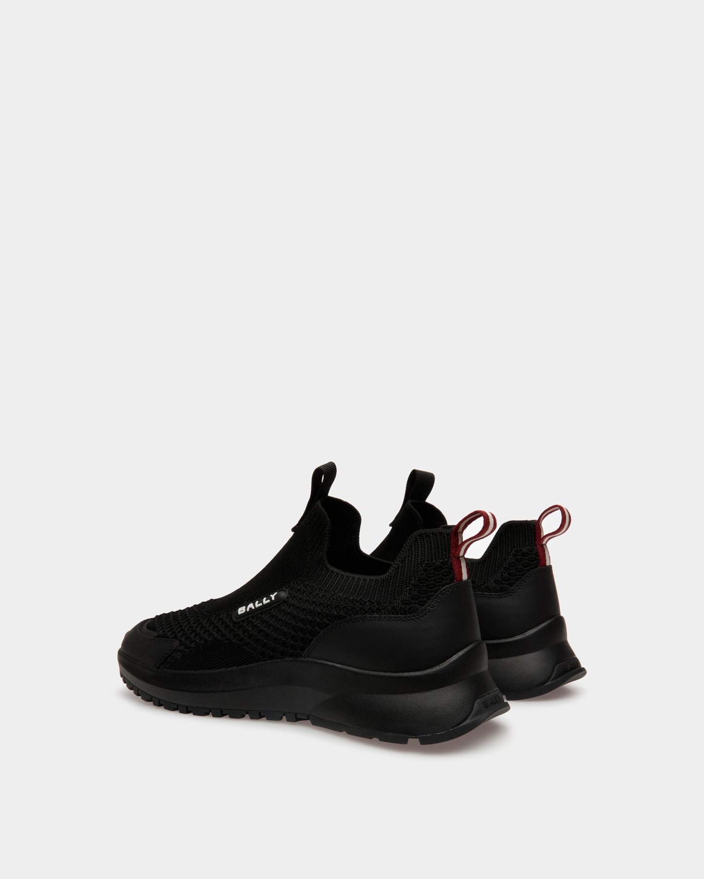 Men's Outline Sneaker in Black Nylon | Bally | Still Life 3/4 Back