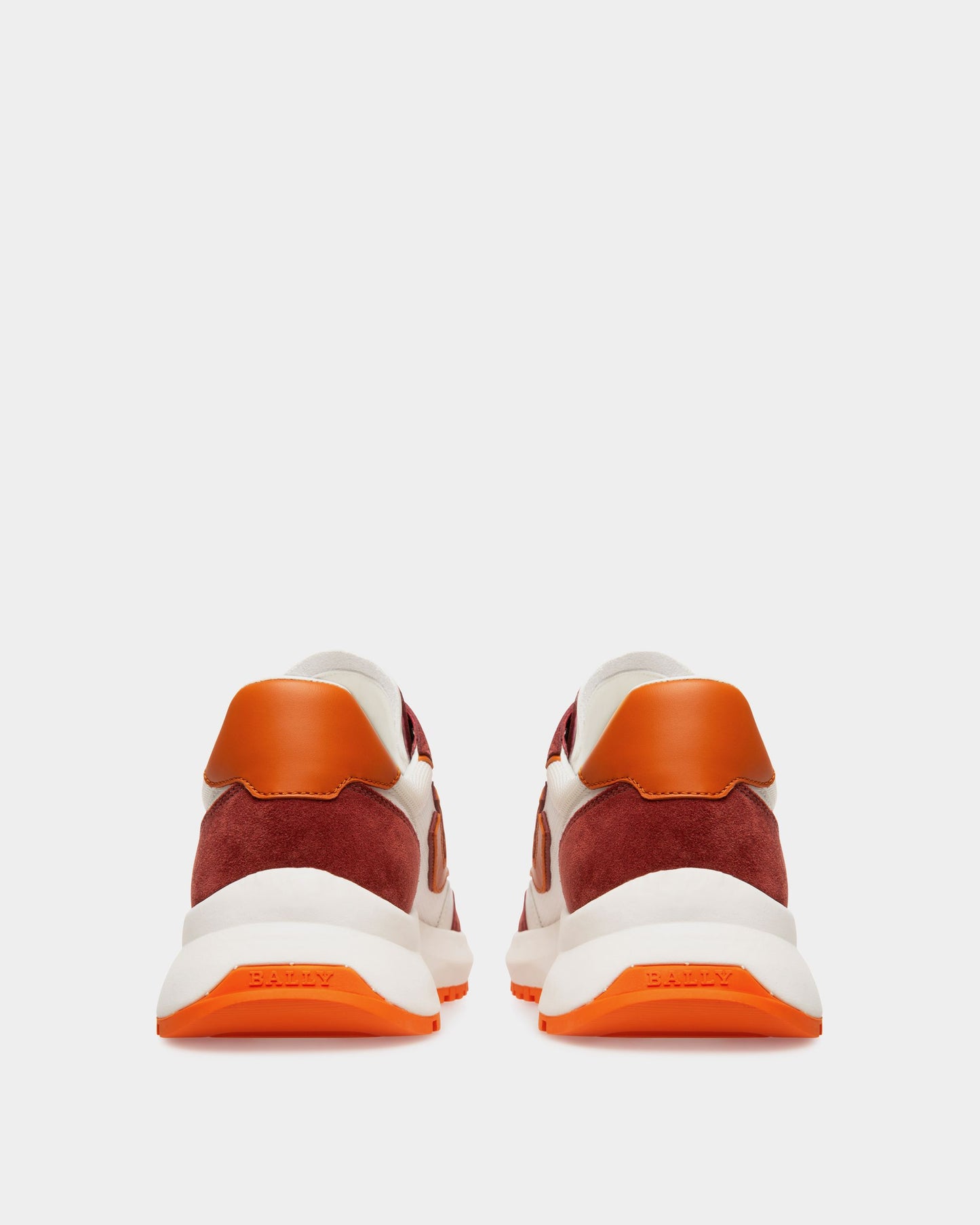 Demmy Mesh & Leather Sneakers In Heritage Red & White