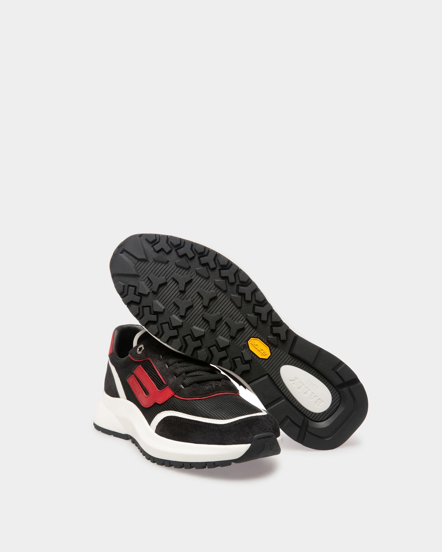 Demmy Mesh And Leather Sneakers In Black