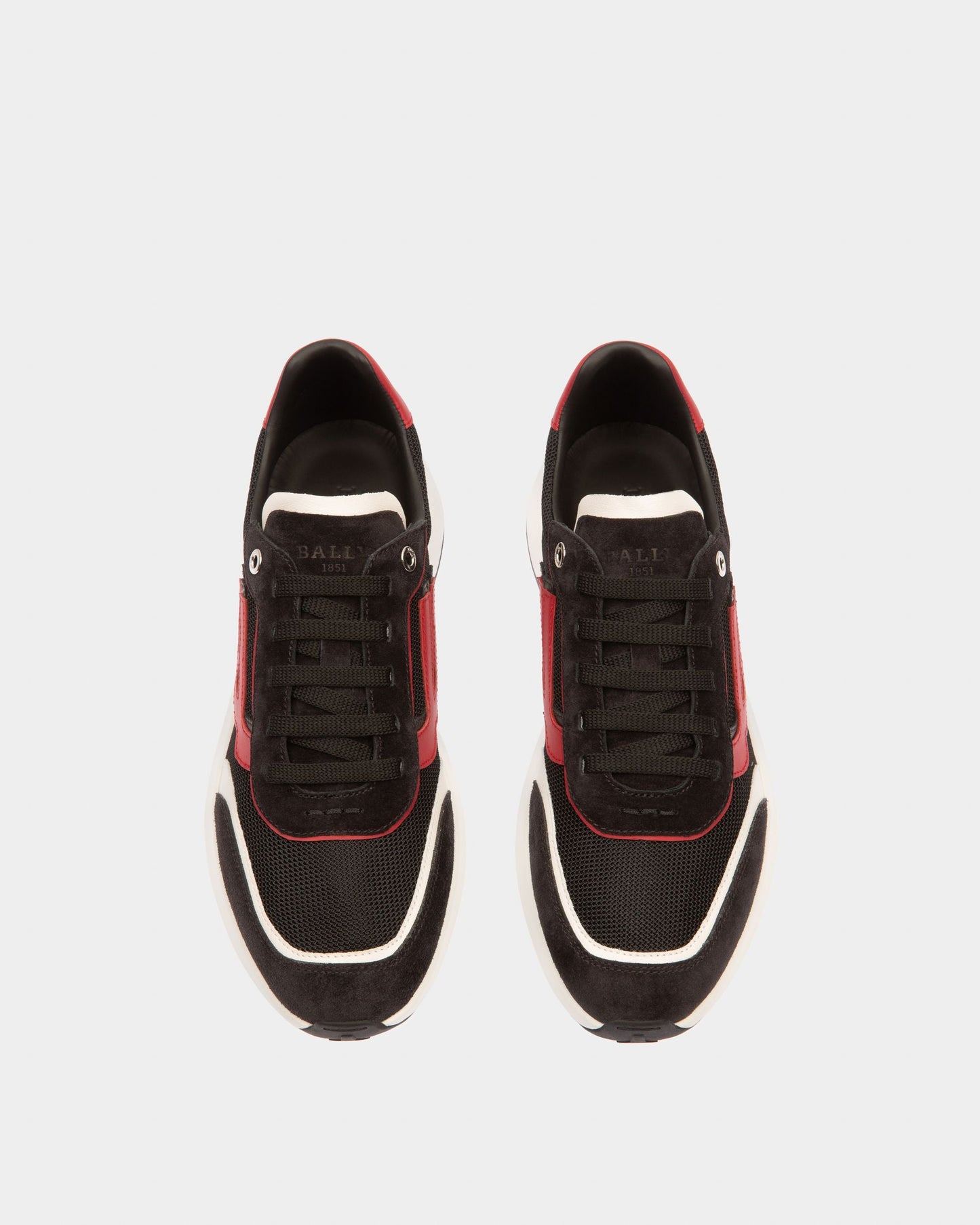 Demmy Mesh And Leather Sneakers In Black