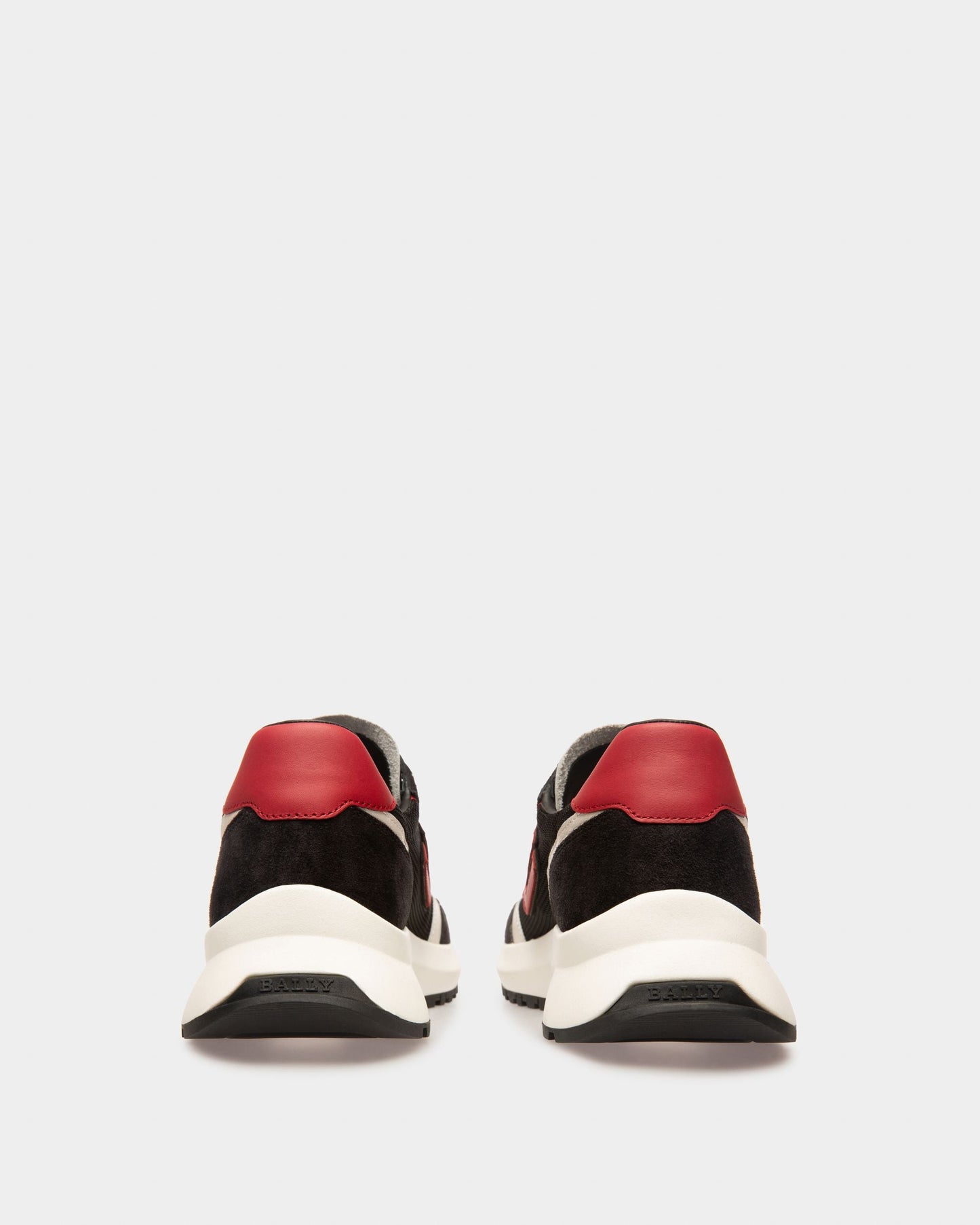 Demmy Mesh And Leather Sneakers In Black