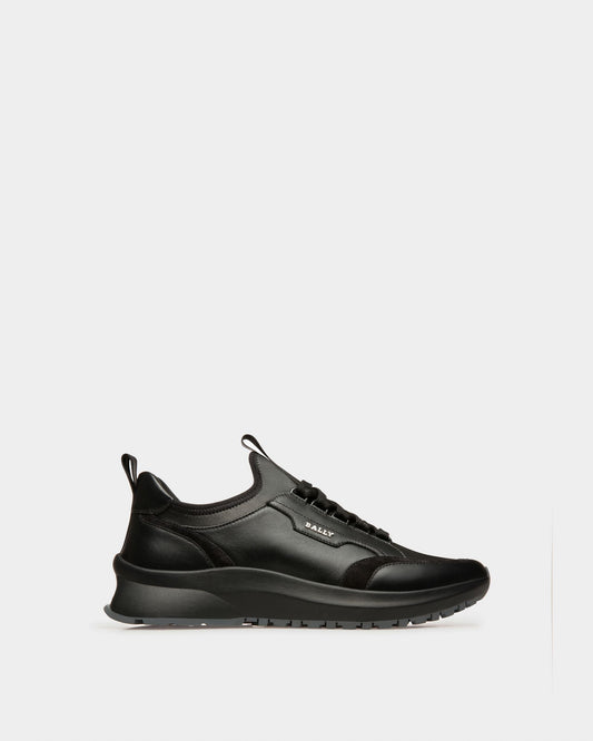 Deven Leather Sneakers In Black