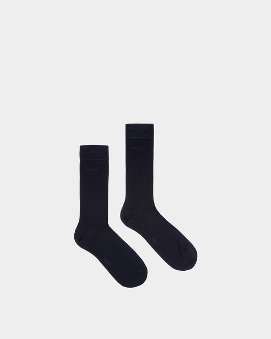 Cotton Socks In Navy