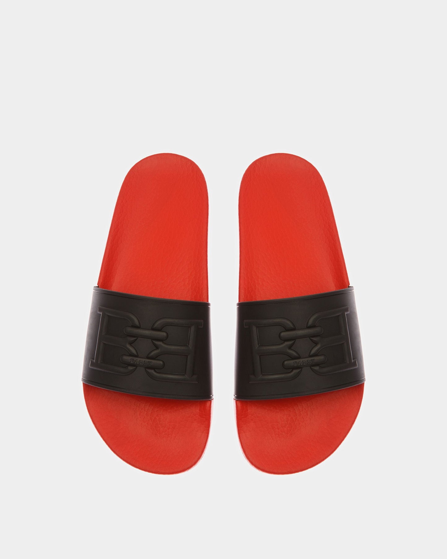 Scotty Rubber Sandals In Black And Orange