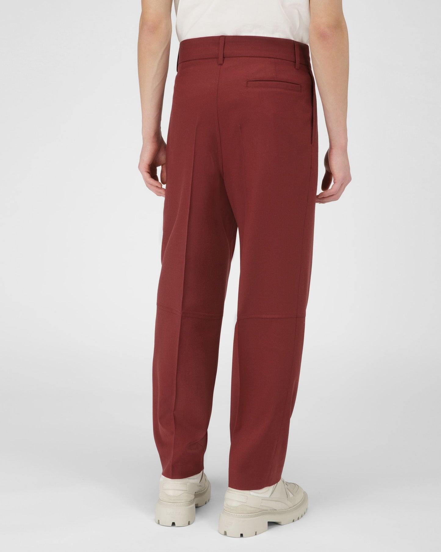 Wool Trousers In Heritage Red