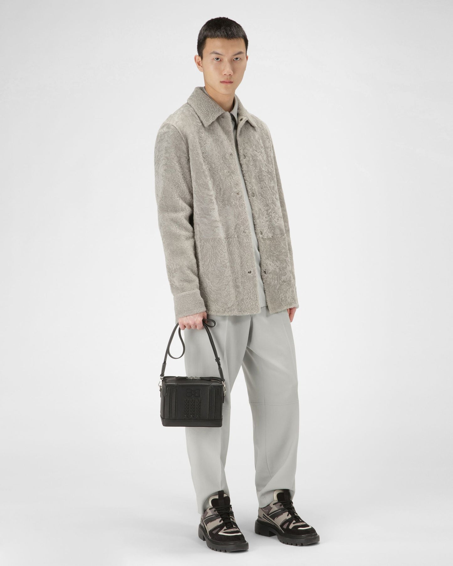 Wool Trousers In Light Blue
