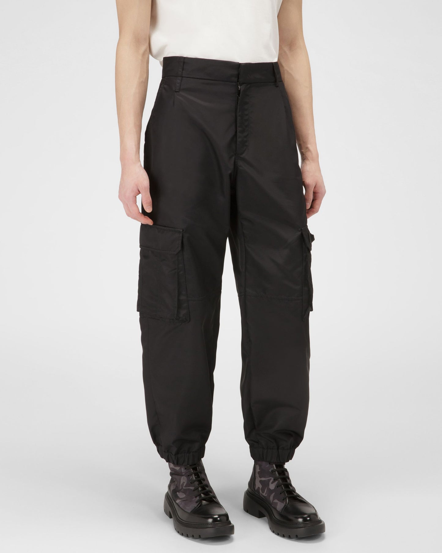 Recycled Nylon Trousers In Black