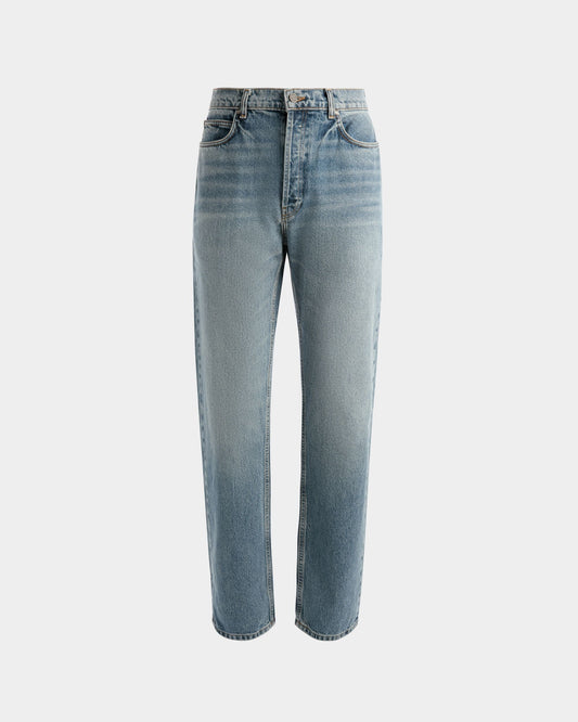 Straight Pants In Blue Denim
