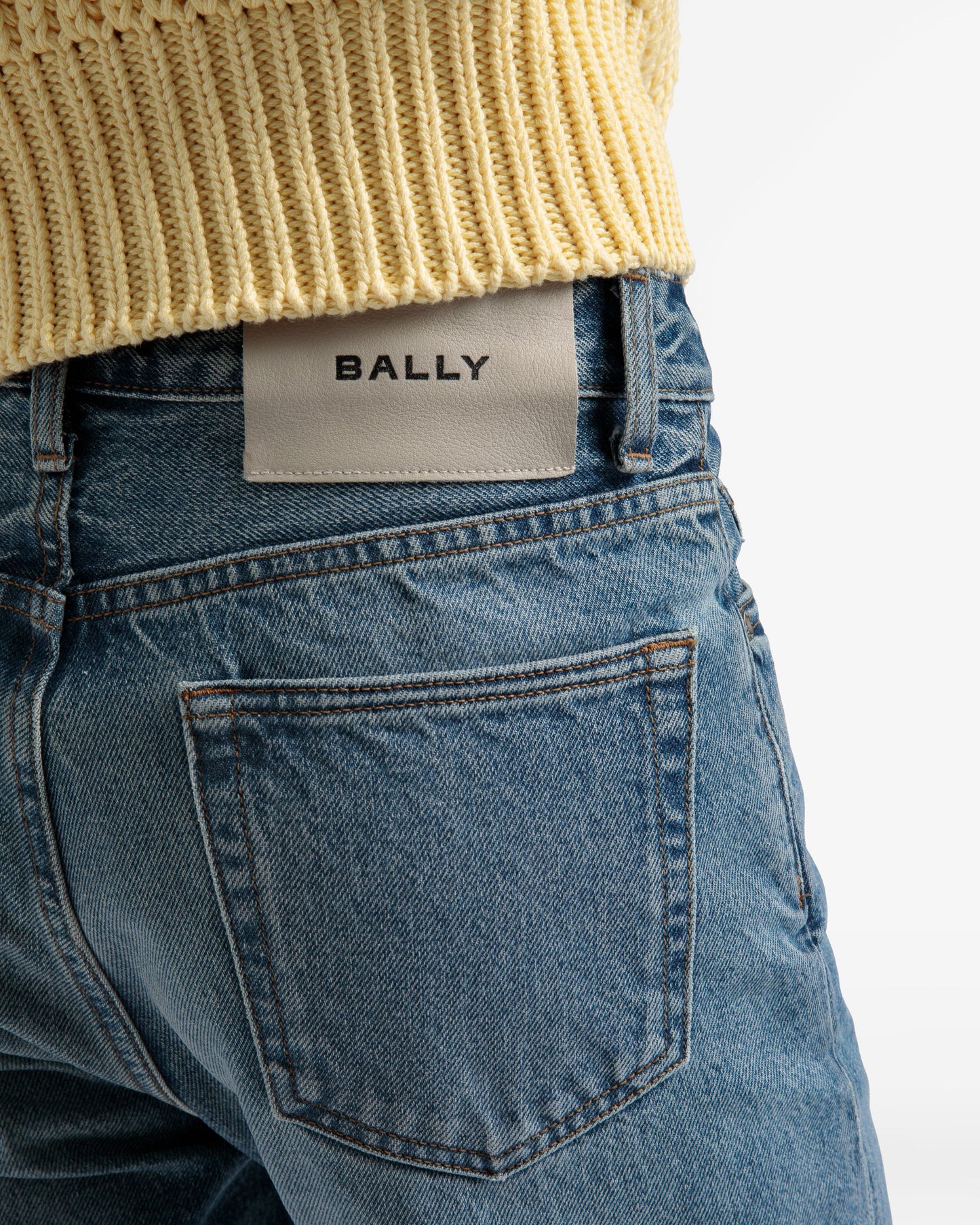 Straight Pants In Blue Denim