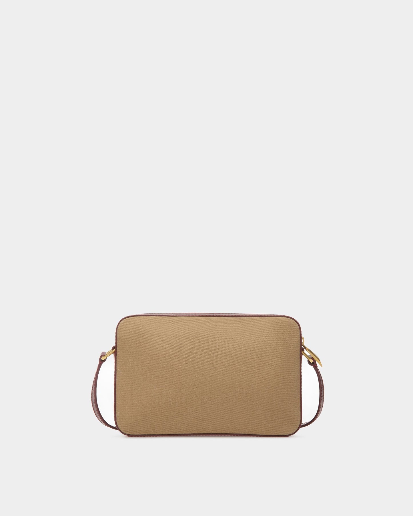 Bar Daniel | Women's Crossbody Bag | Sand And Burgundy Fabric | Bally | Still Life Back