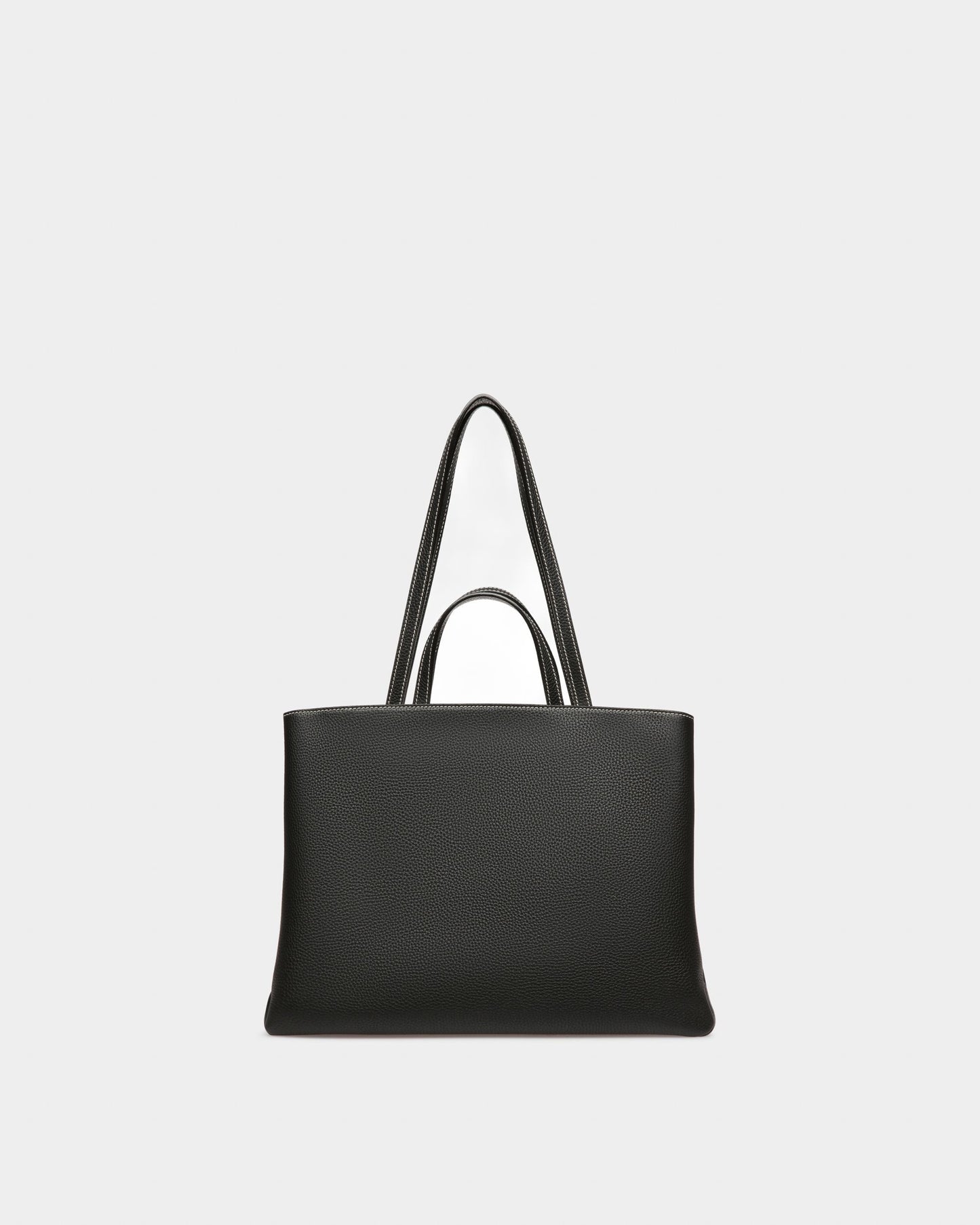 Lock Me Tote Bag In Black Leather