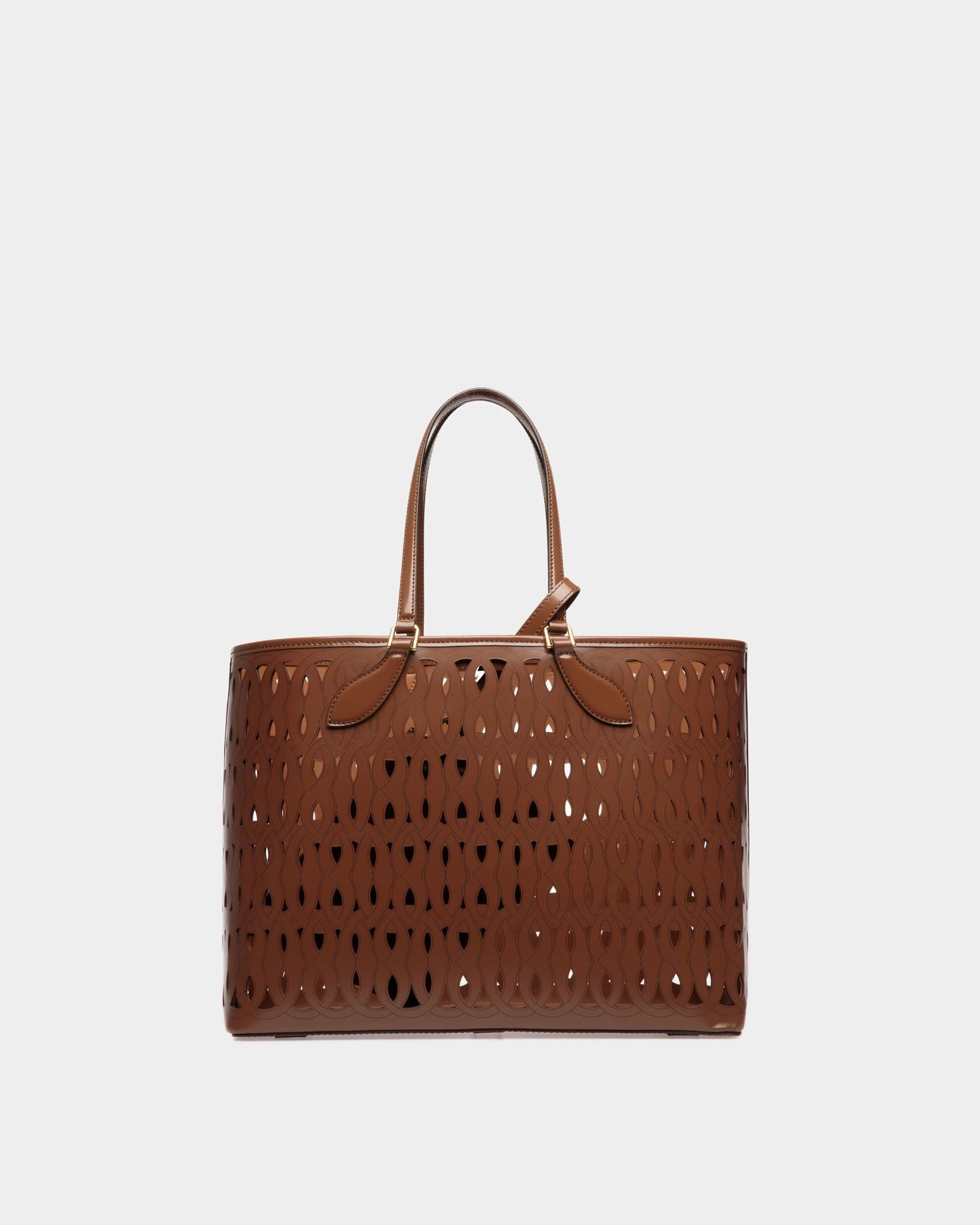 Lago | Women's Tote Bag | Brown Leather | Bally | Still Life Back