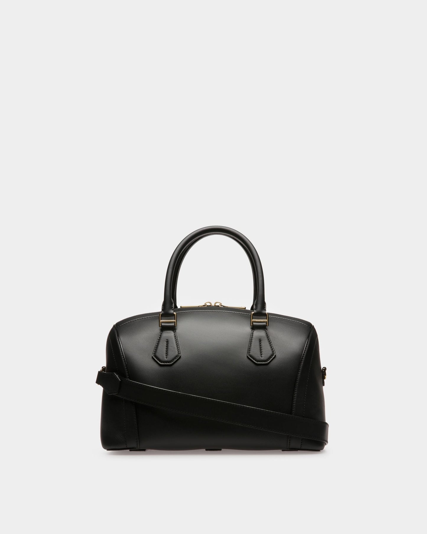 Saffi Leather Top Handle Bag In Black