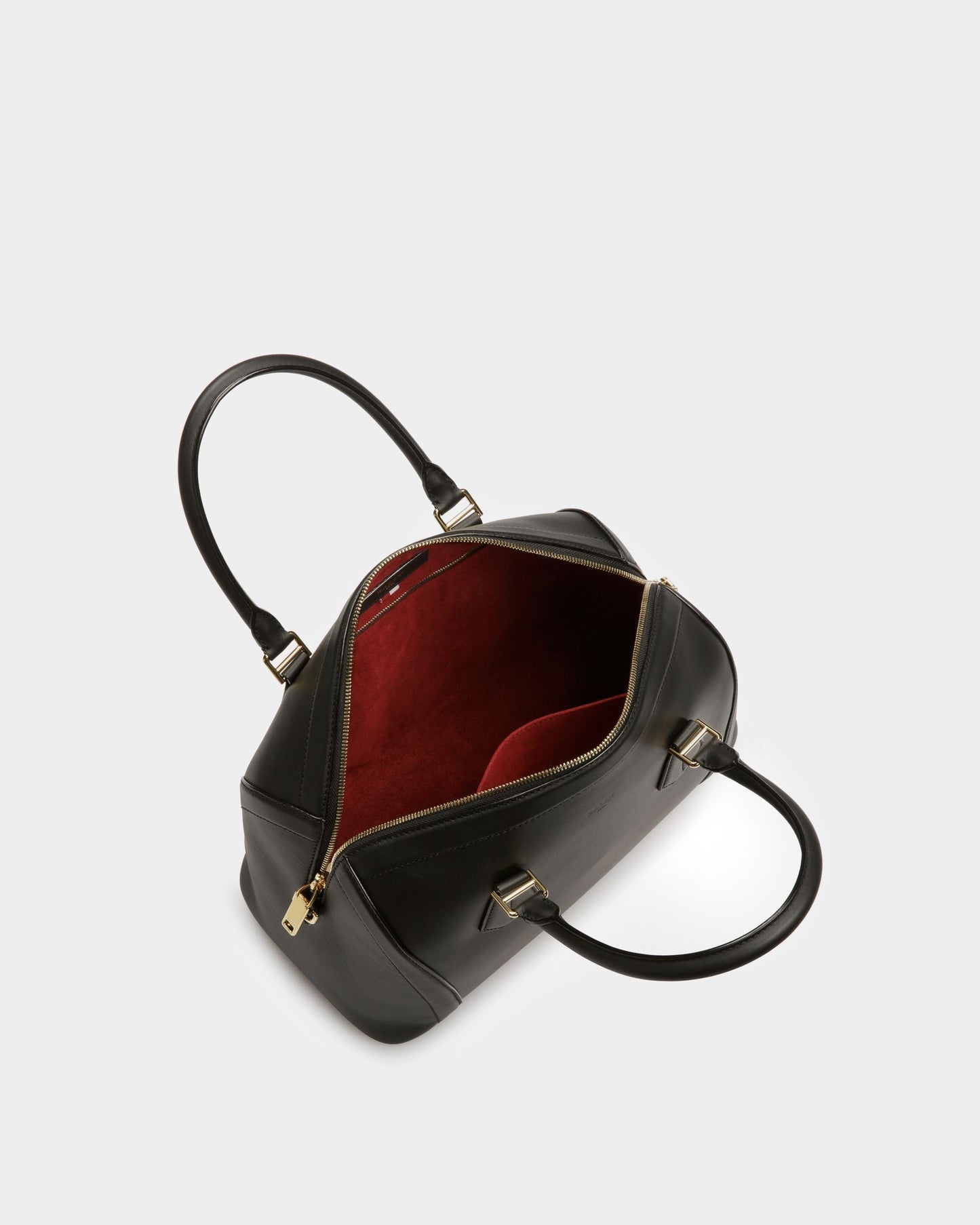 Saffi Leather Top Handle Bag In Black