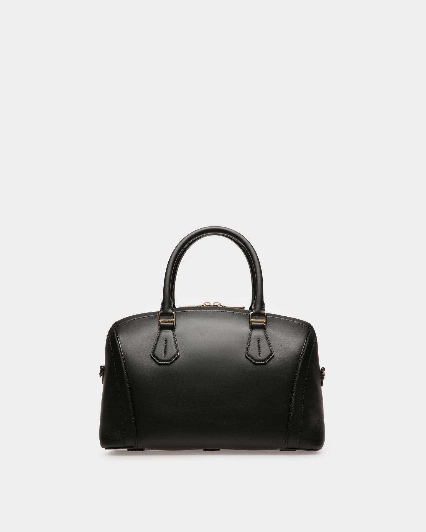 Saffi Leather Top Handle Bag In Black