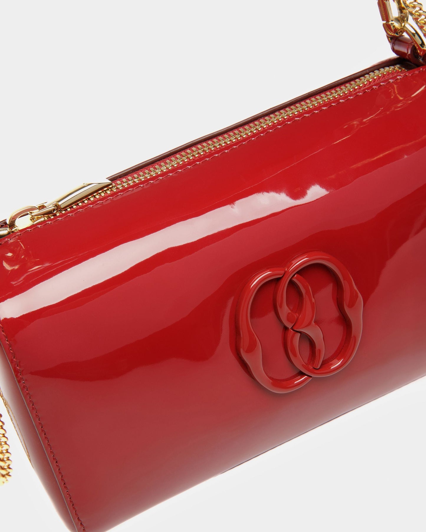 Emblem Rox Minibag | Women's Minibag | Deep Ruby Leather | Bally | Still Life Detail