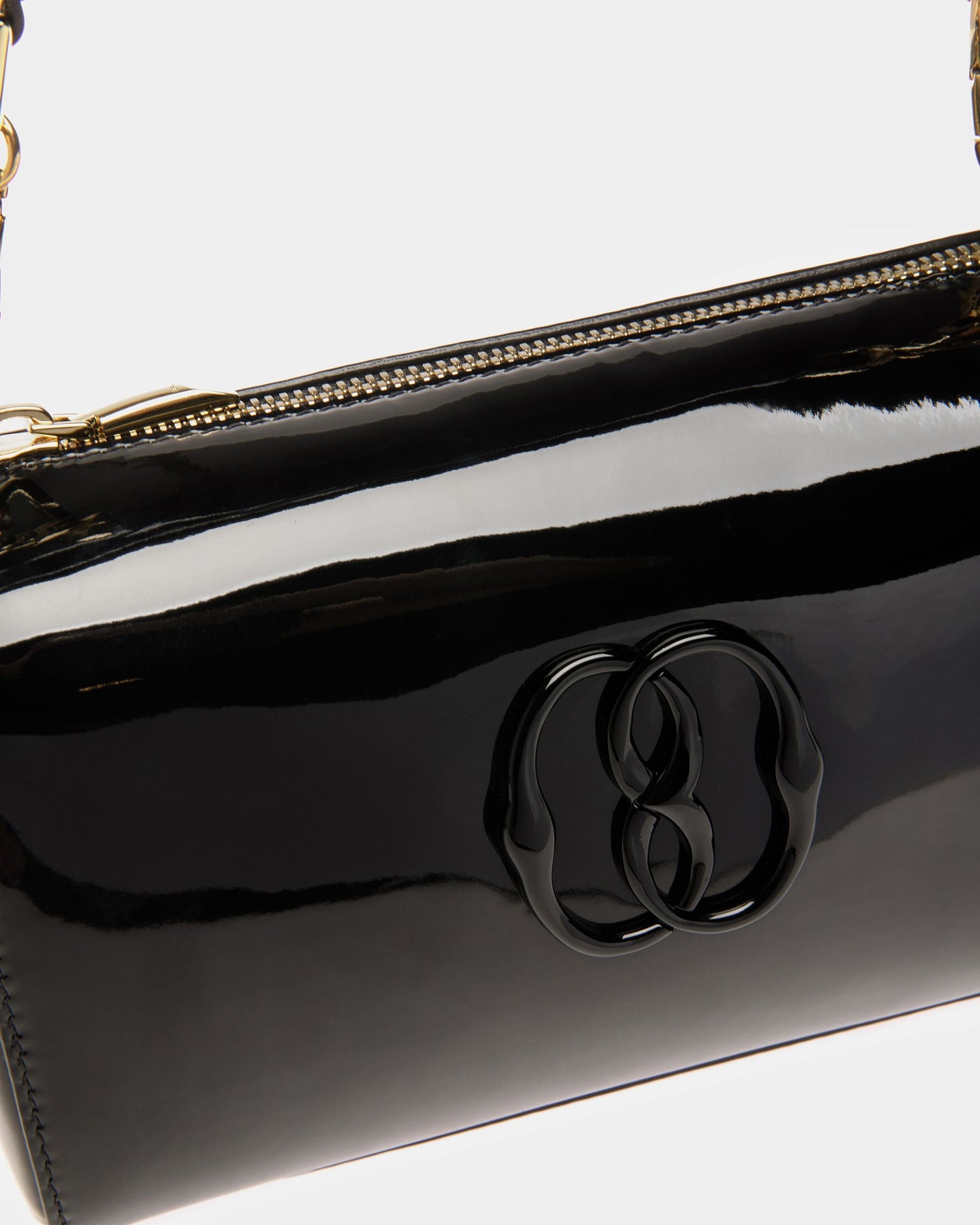 Emblem Rox Minibag | Women's Minibag | Black Leather | Bally | Still Life Detail
