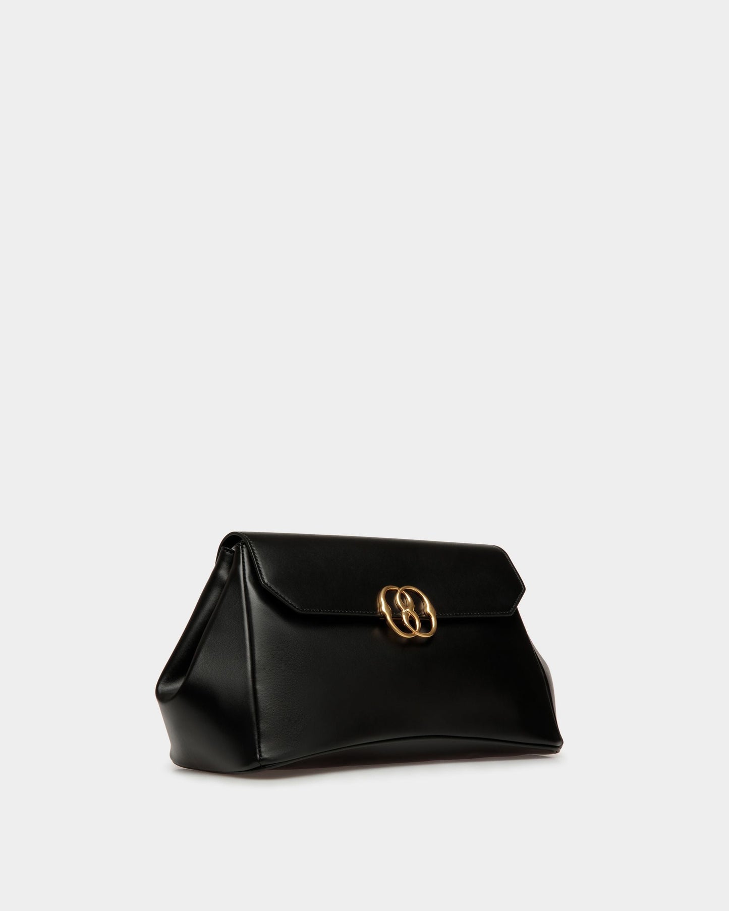 Emblem Shoulder Bag In Plain Leather