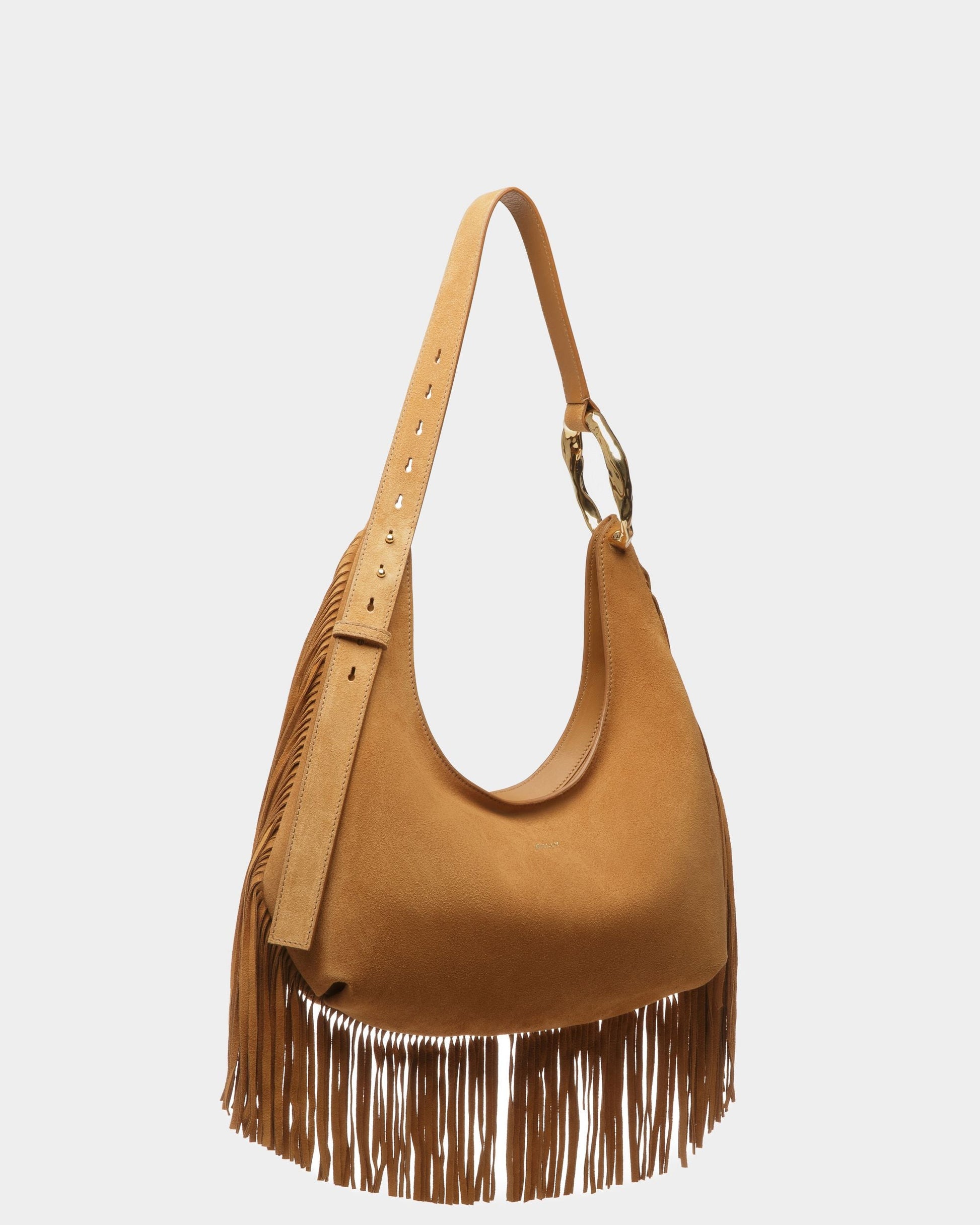 Baroque Ring | Women's Shoulder Bag | Desert Leather | Bally | Still Life 3/4 Front