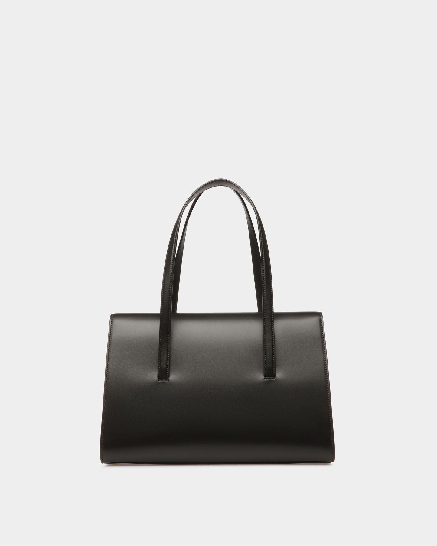 Baroque Fold | Women's Shoulder Bag | Black Leather | Bally | Still Life Back