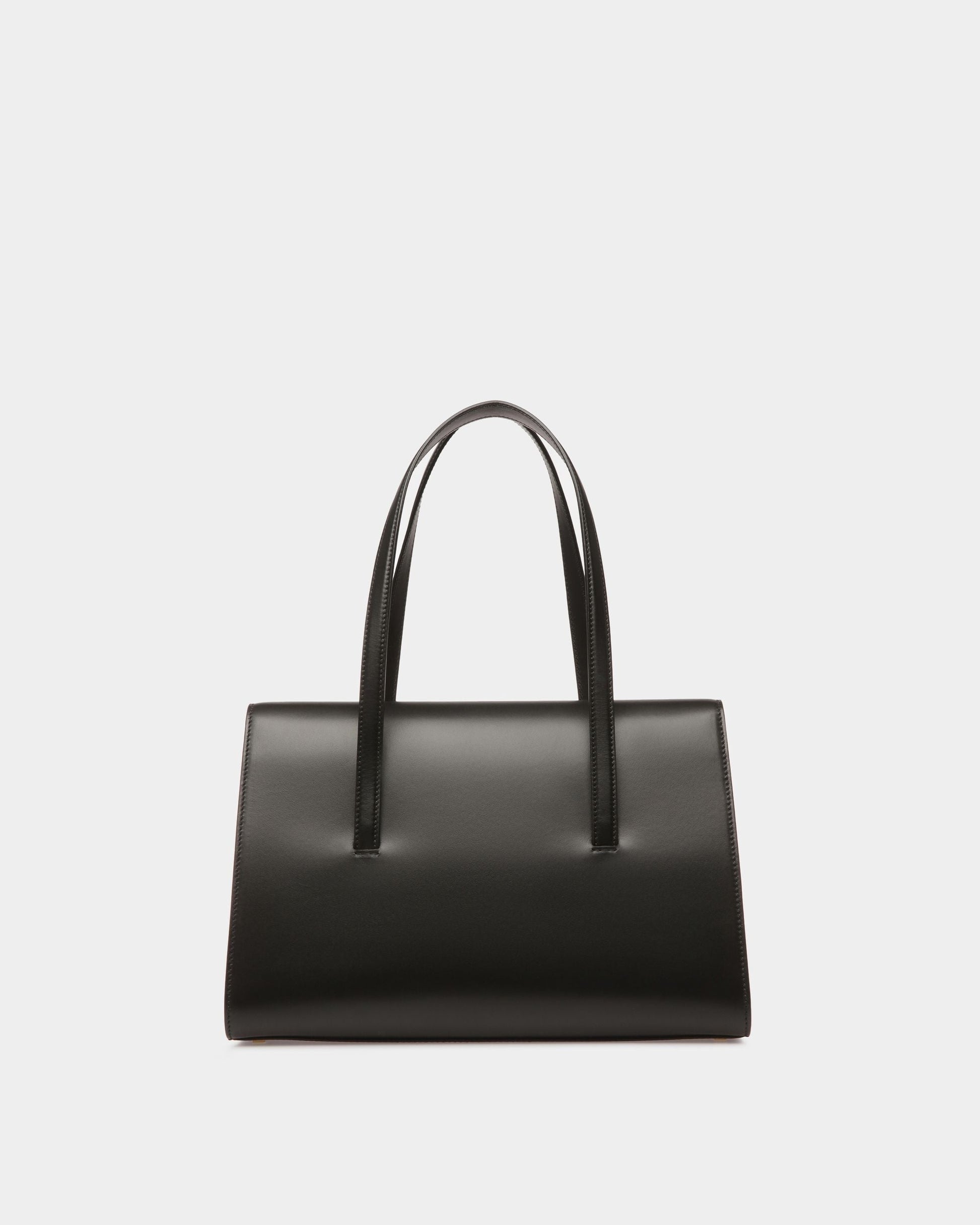 Baroque Fold | Women's Shoulder Bag | Black Leather | Bally | Still Life Back