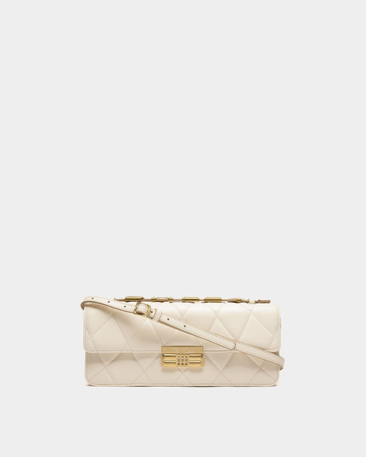 Logo Crossbody Large | Women's Crossbody | Bone Leather | Bally | Still Life Front