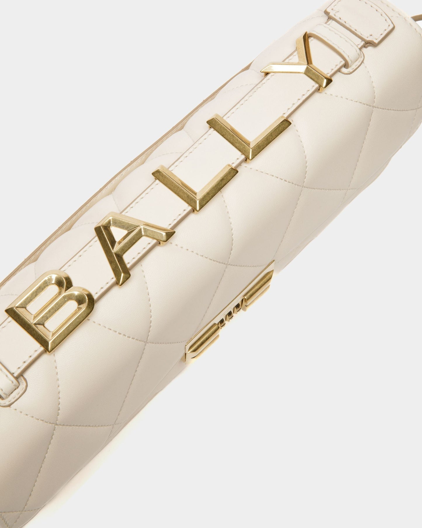 Logo Crossbody Large | Women's Crossbody | Bone Leather | Bally | Still Life Detail