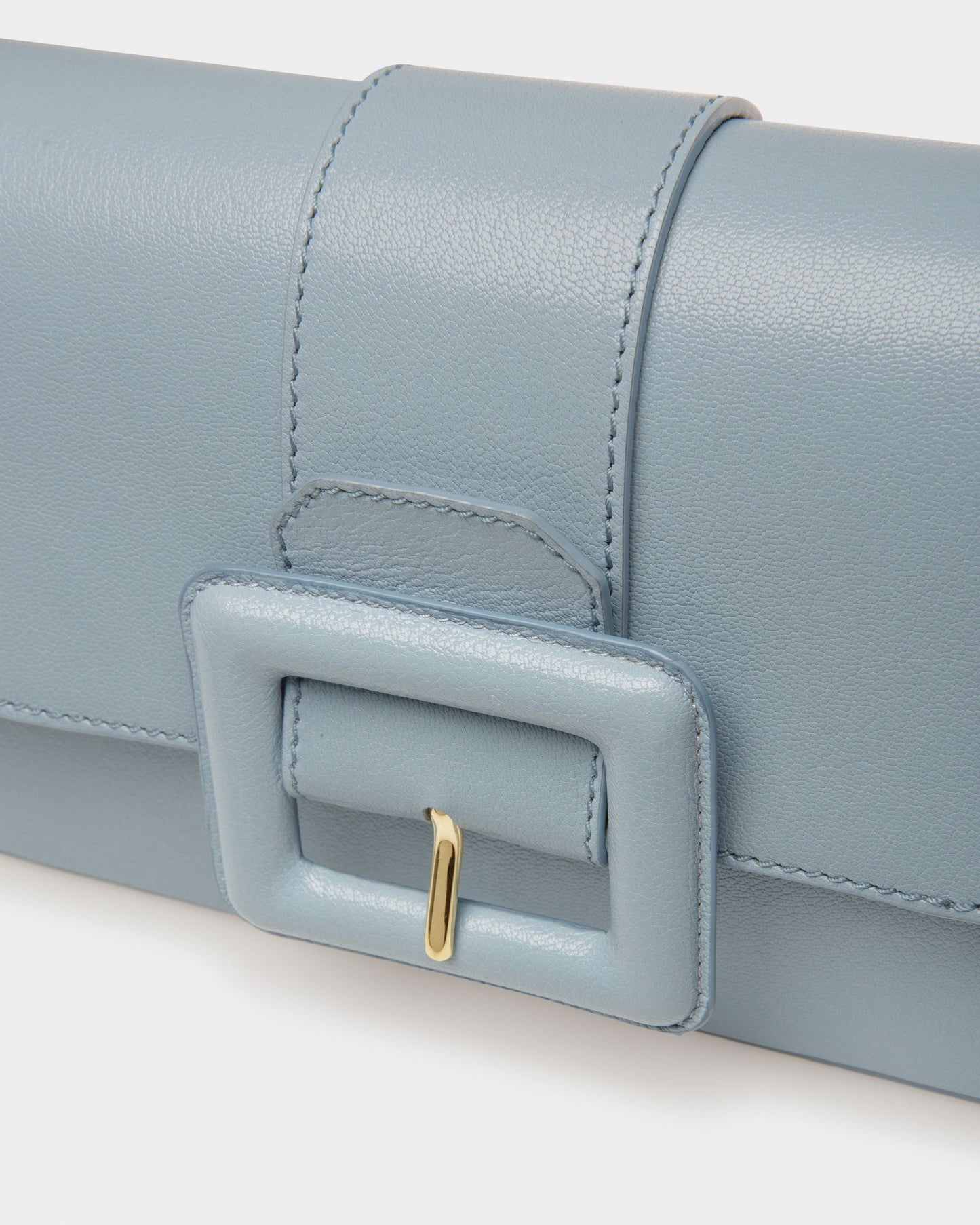 Jadha Leather Shoulder Bag In Light Blue