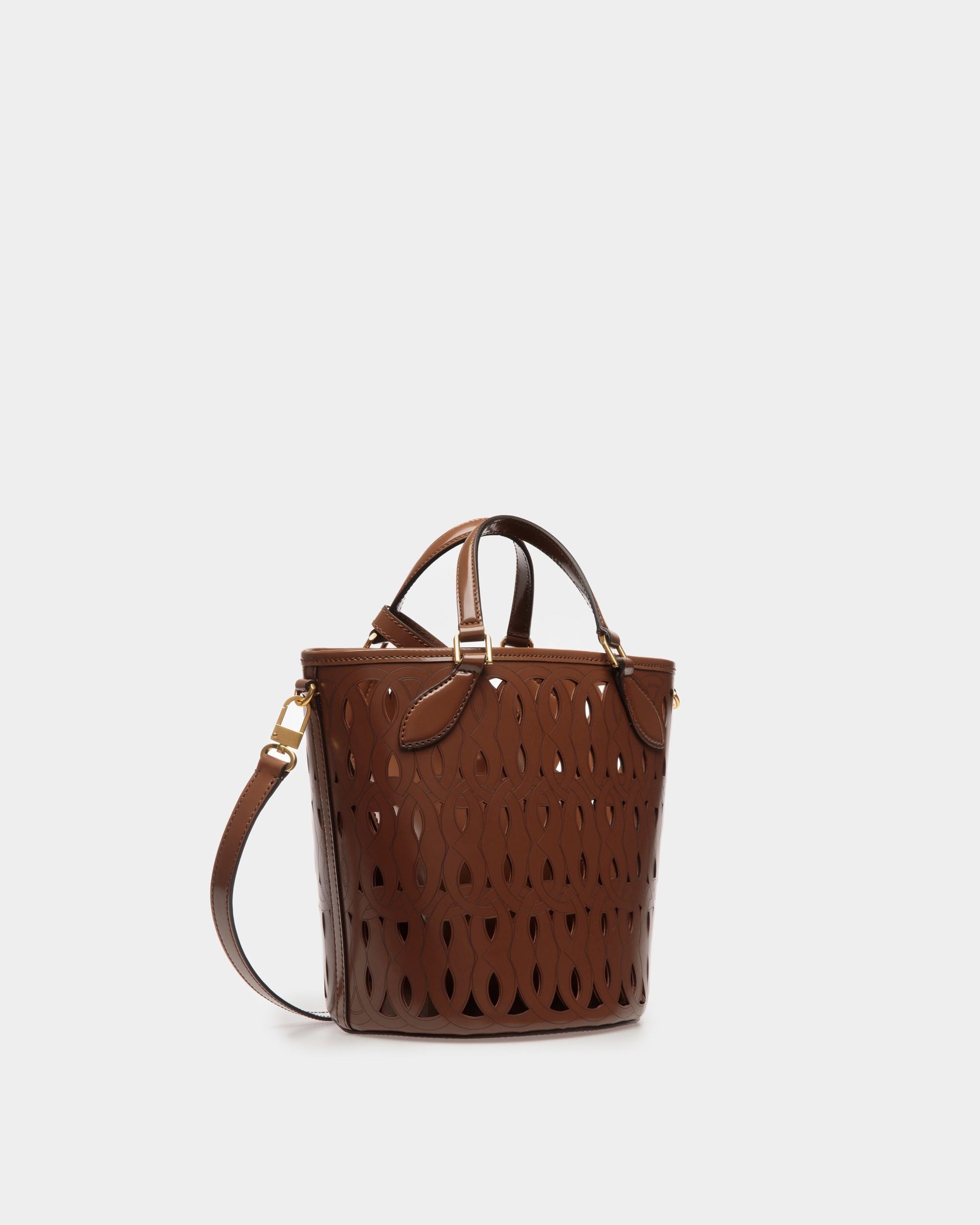 Lago | Women's Bag | Brown Leather | Bally | Still Life 3/4 Front