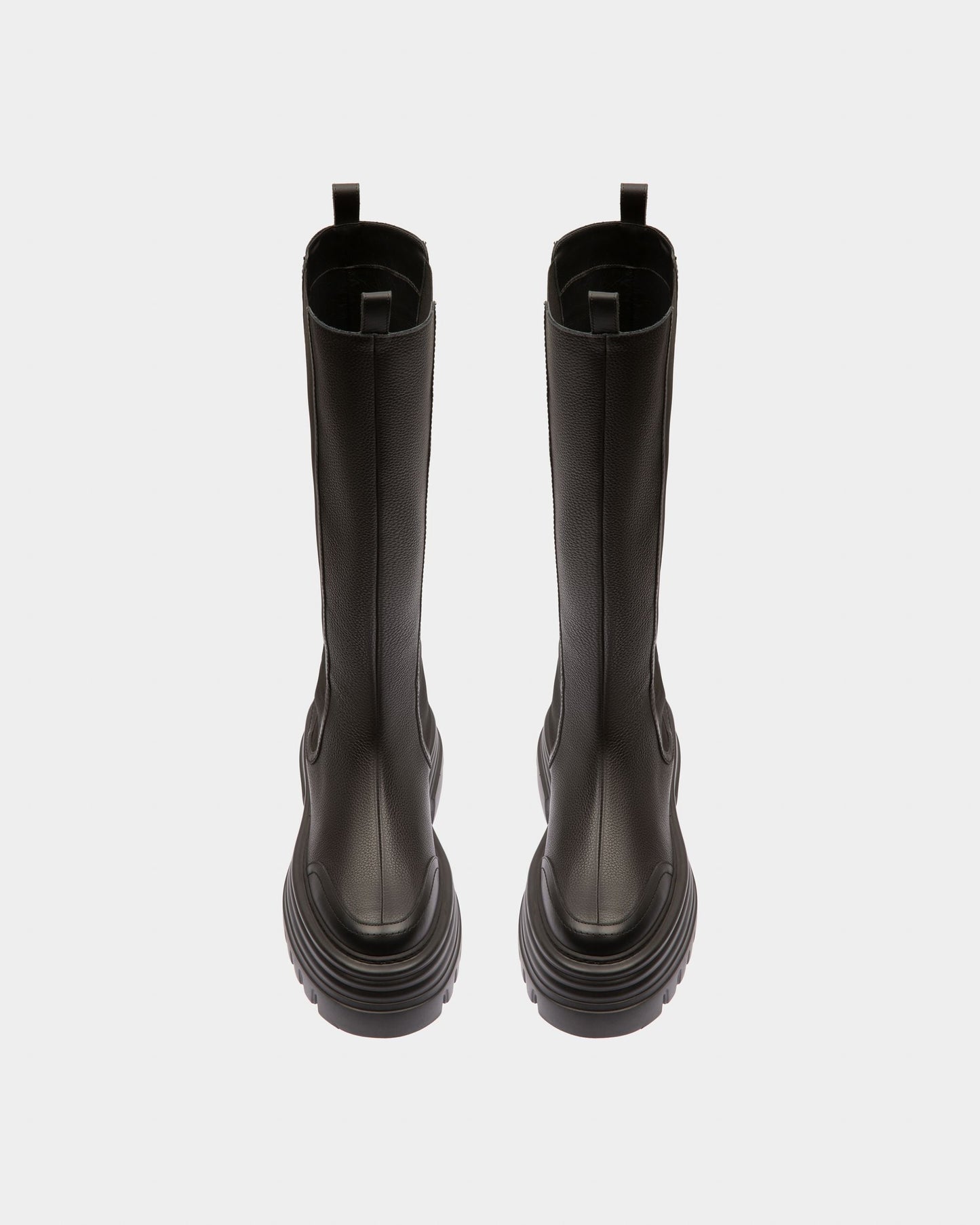 Galeen Leather Long Boots In Black