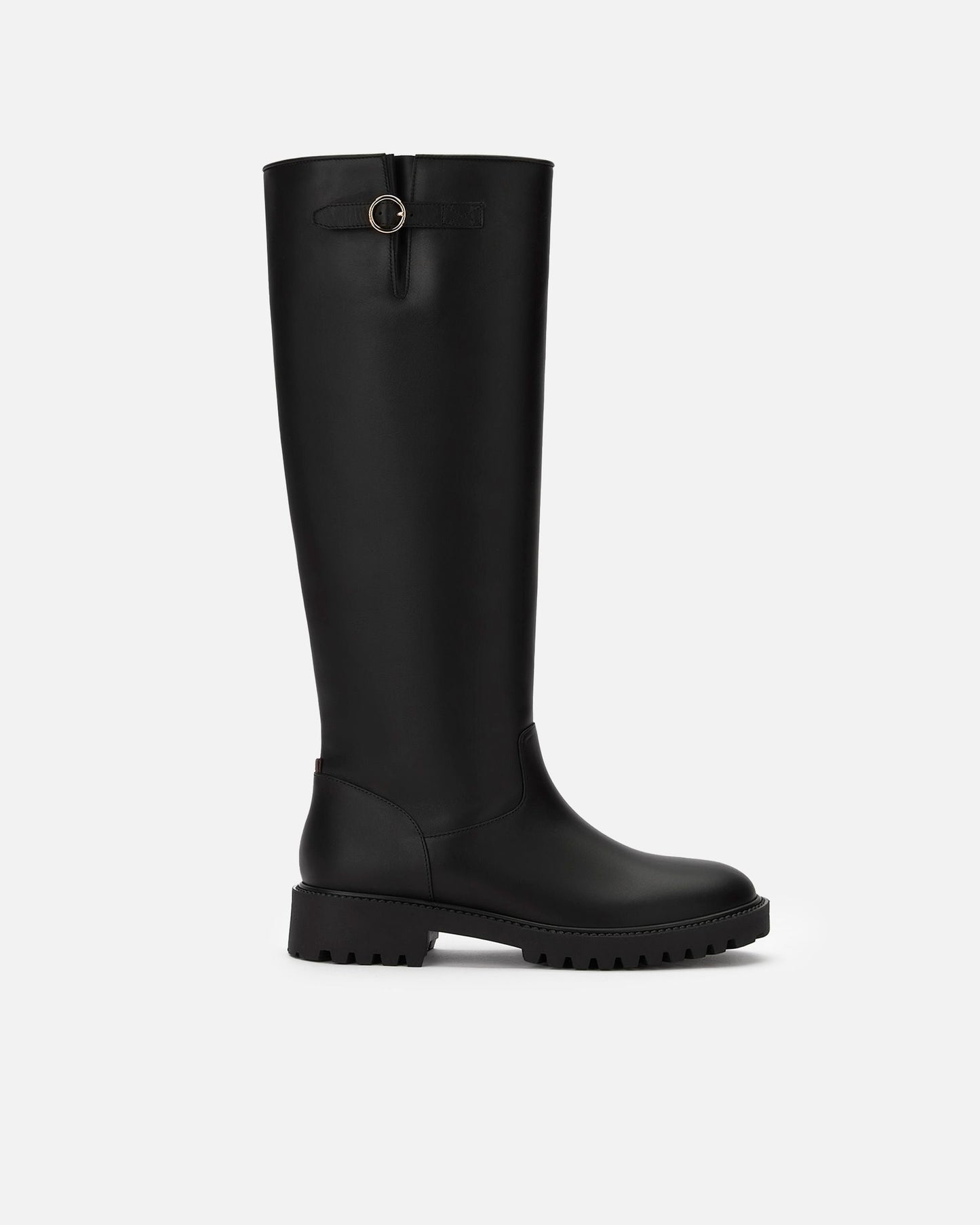 Long Boot in Black Leather