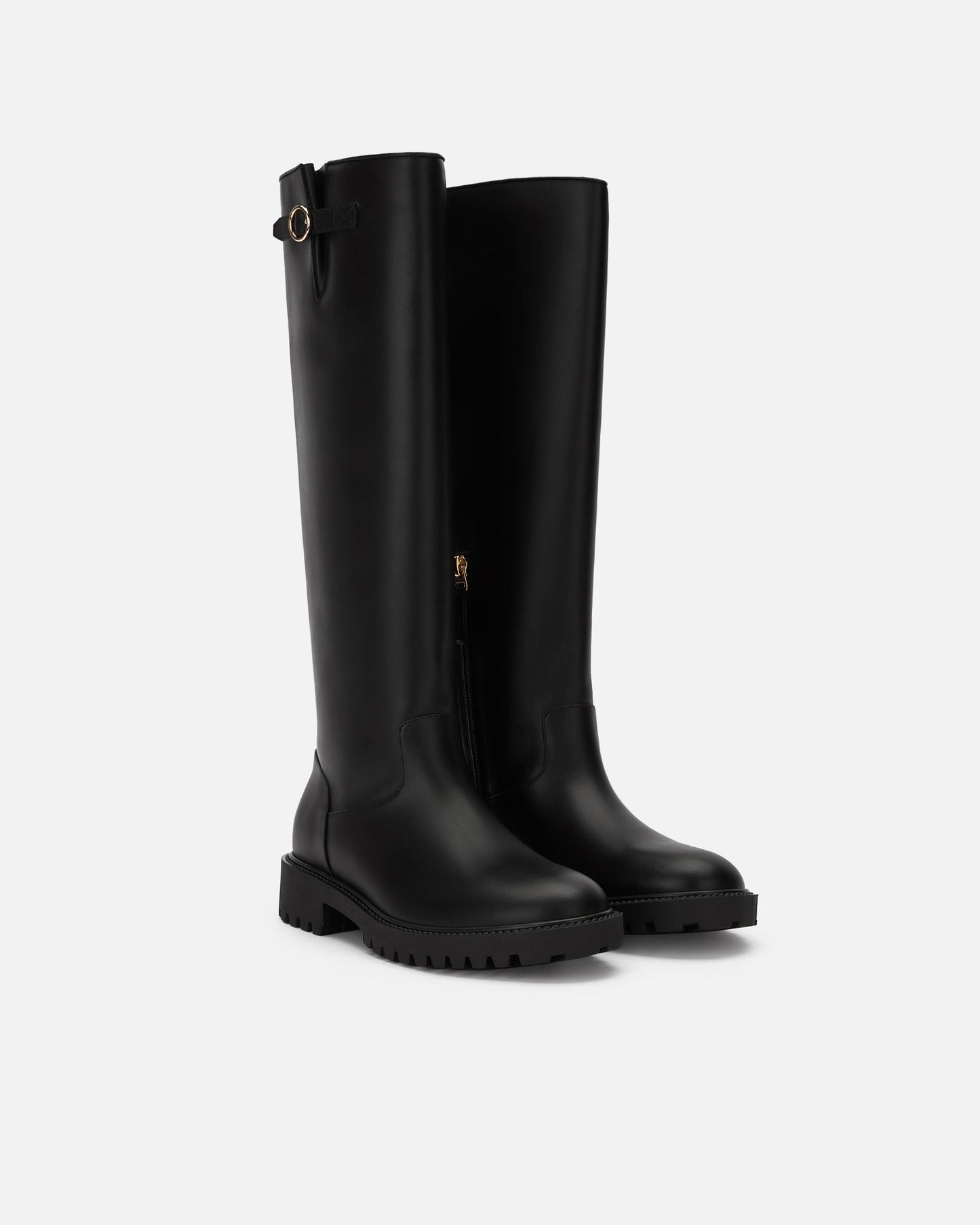 Long Boot in Black Leather