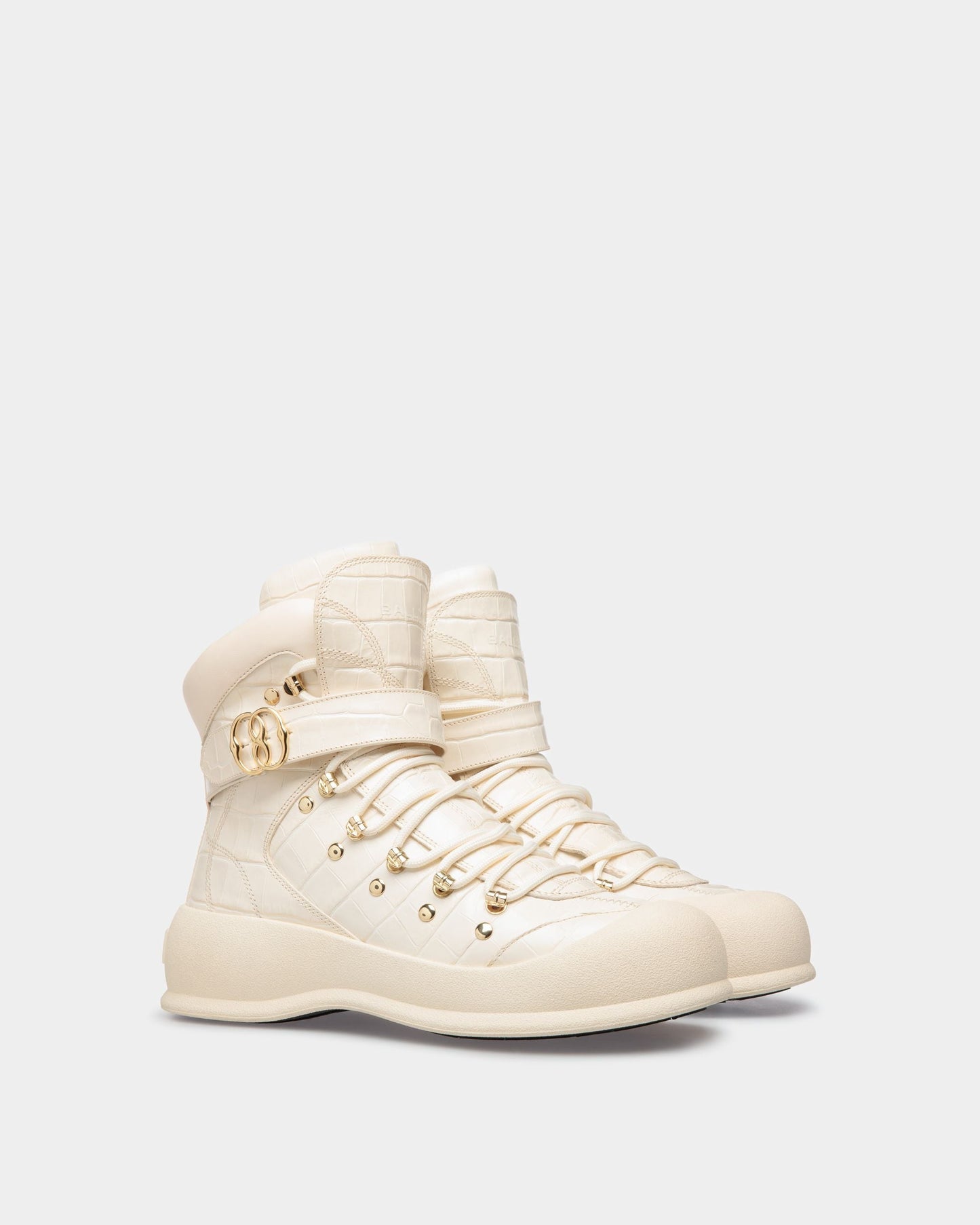 Clyff | Women's Boots | Bone Leather | Bally | Still Life 3/4 Front