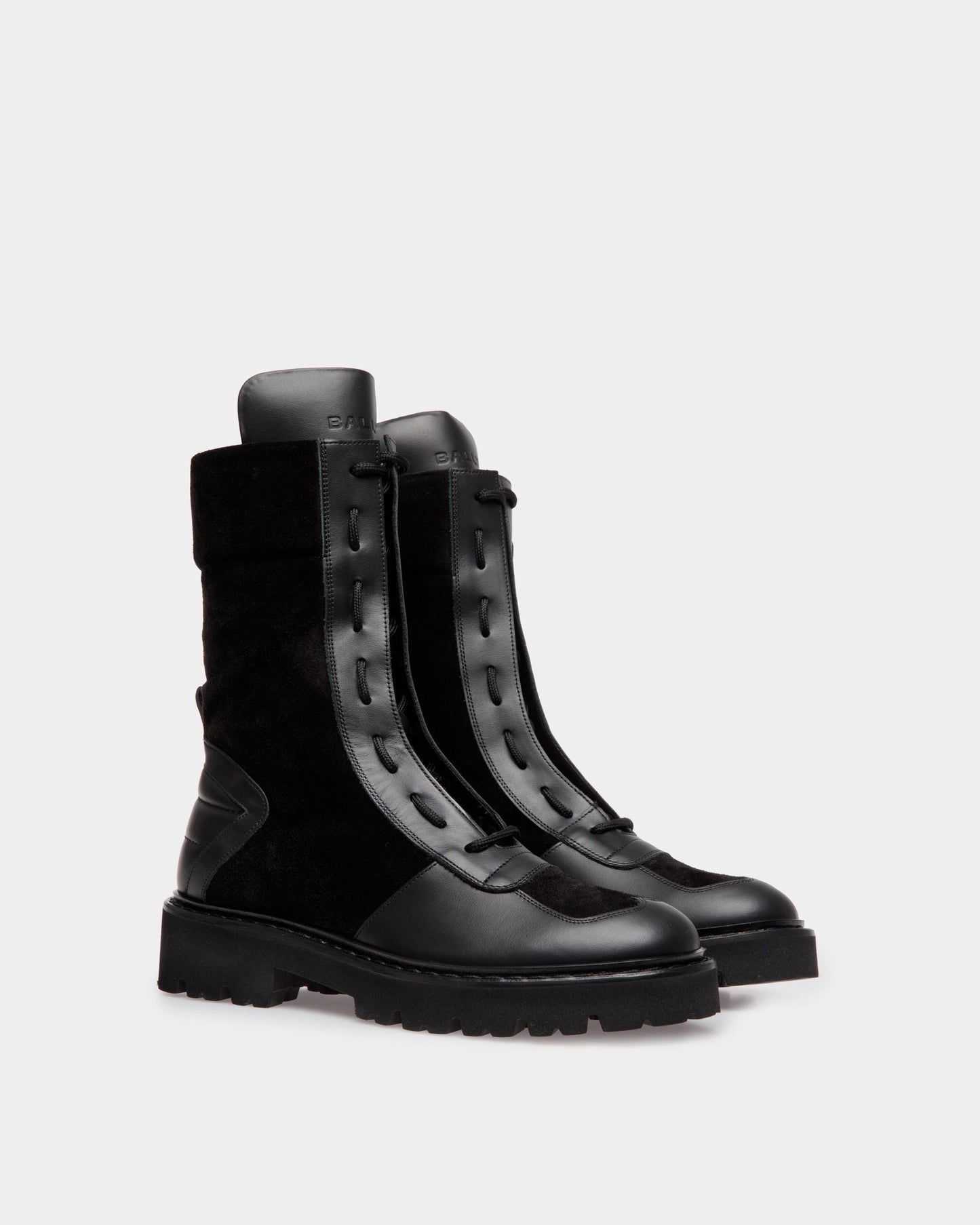 Narys | Women's Boots | Black Leather | Bally | Still Life 3/4 Front