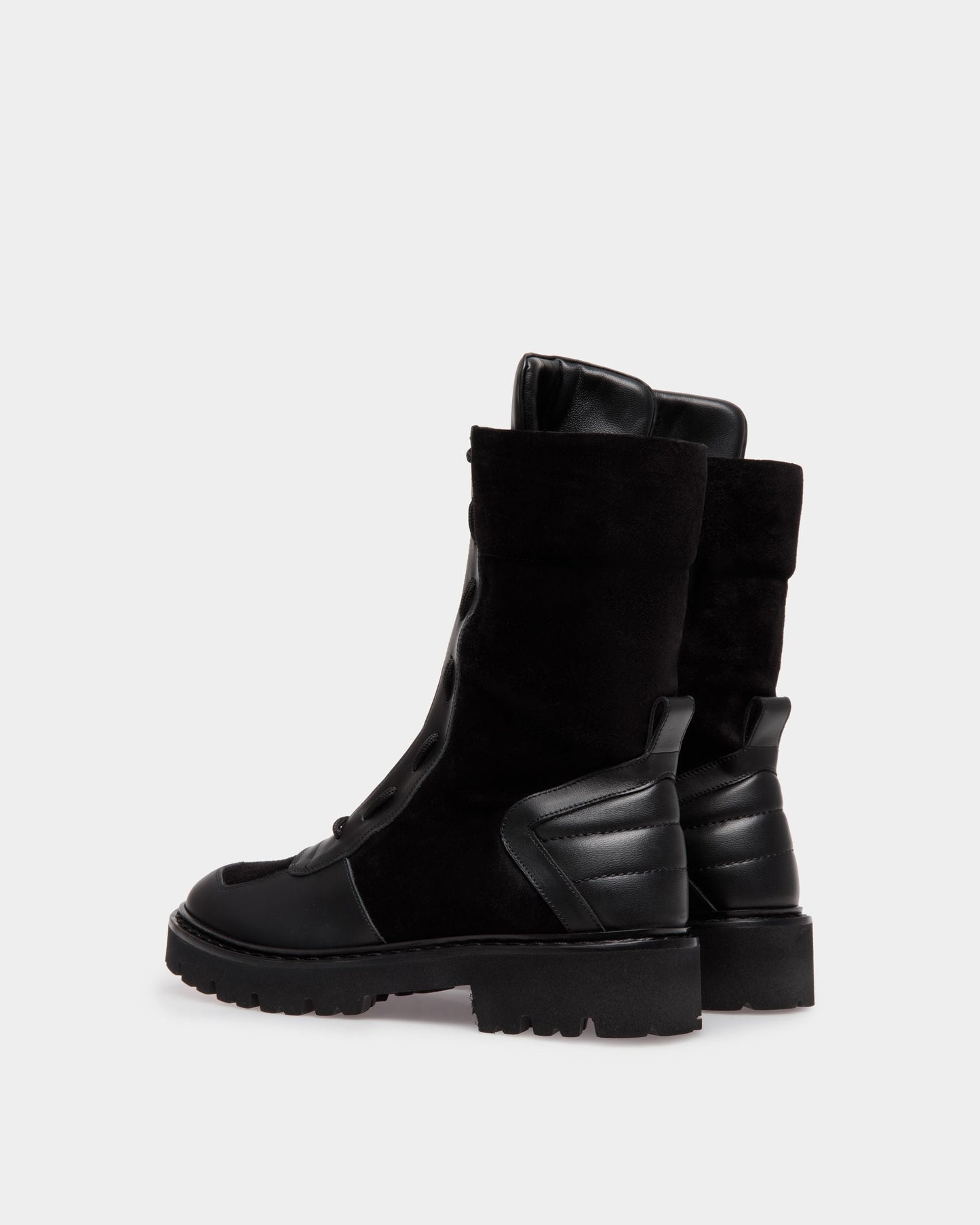 Narys | Women's Boots | Black Leather | Bally | Still Life 3/4 Back