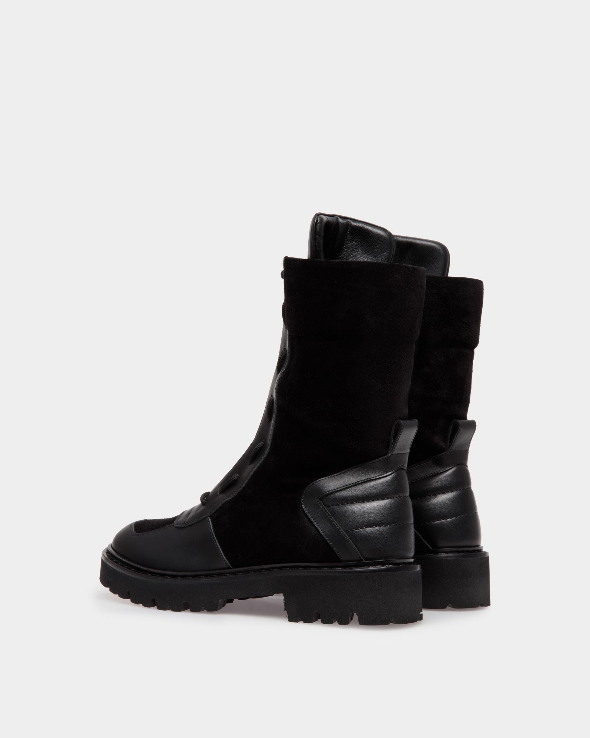 Narys | Women's Boots | Black Leather | Bally | Still Life 3/4 Back