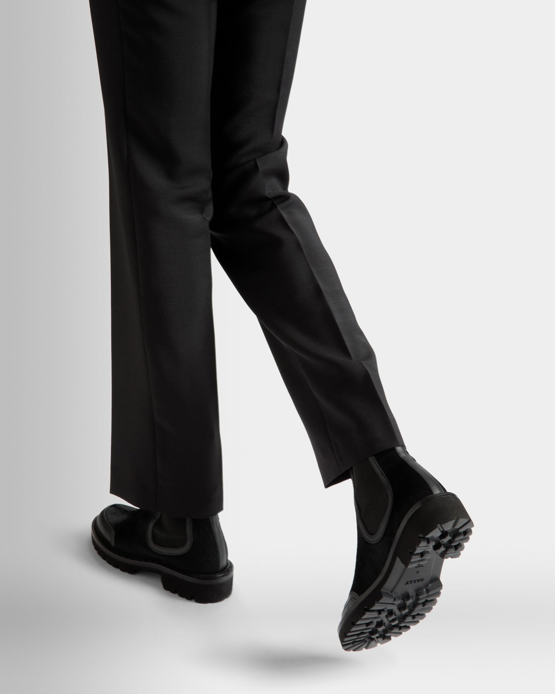 Nalyna | Women's Boots | Black Leather | Bally | On Model Close Up