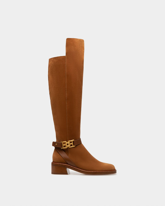 Eloire Leather Long Boots In Brown