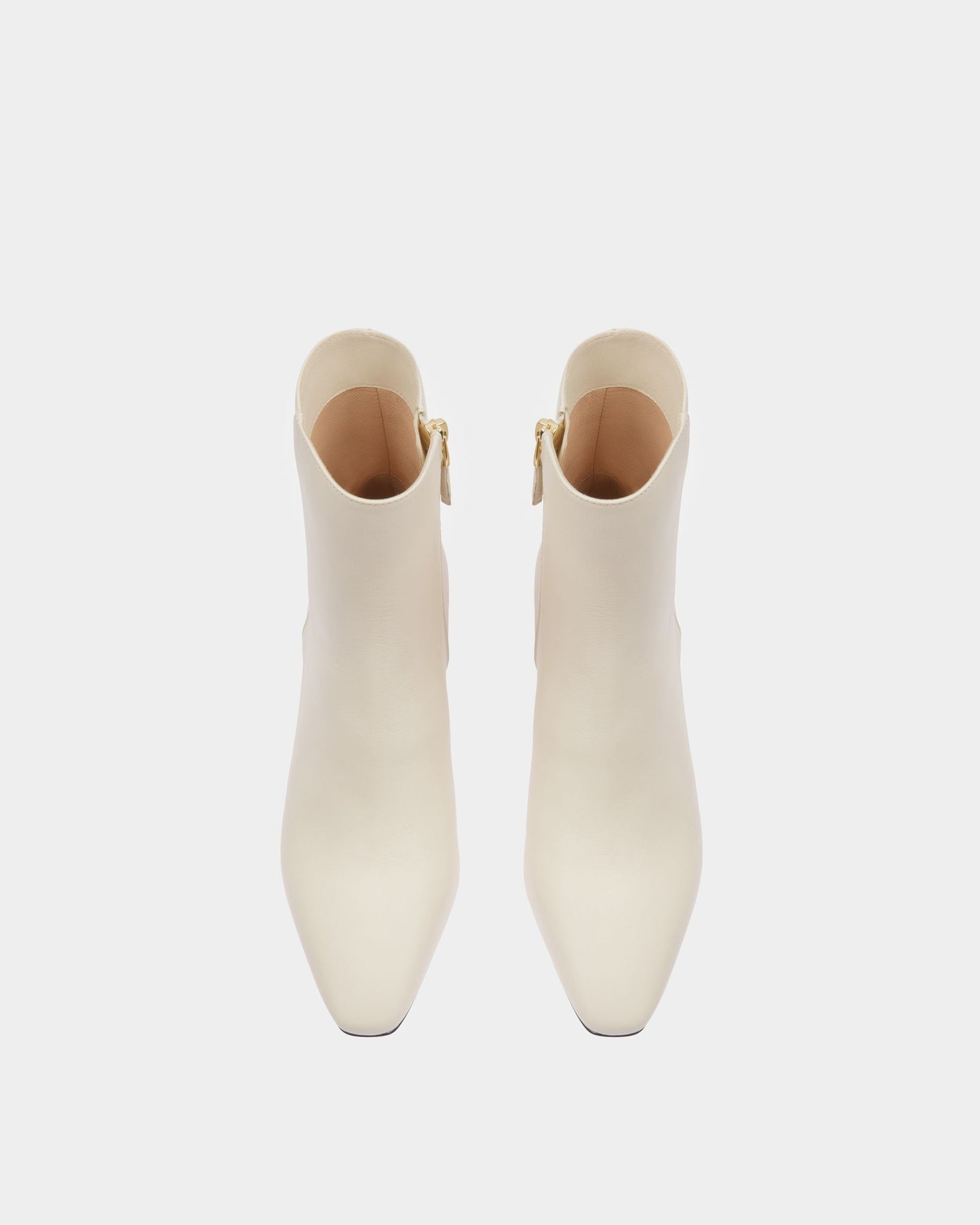 Glenda Leather Boots In Bone