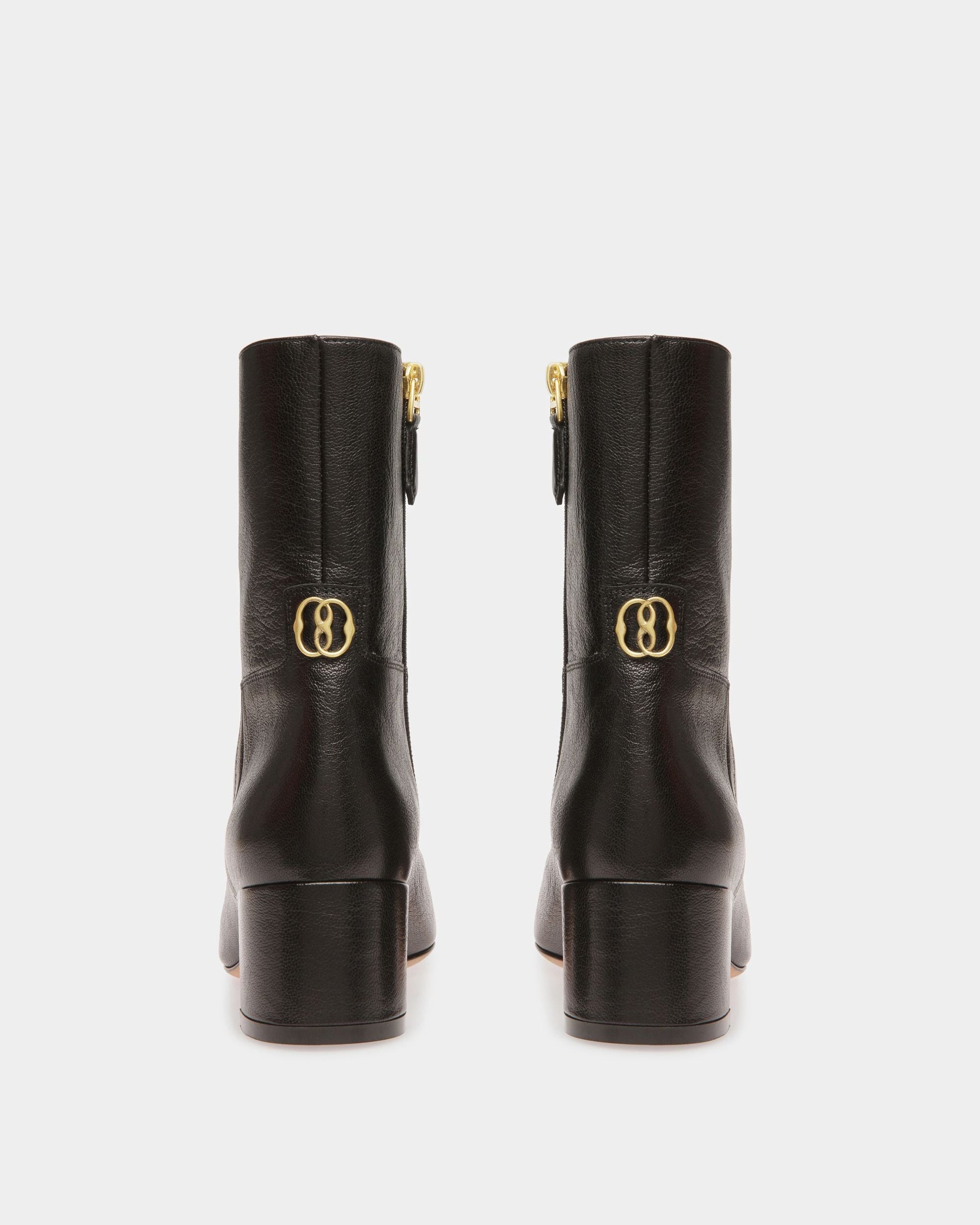 Otavine 50 | Women's Booties | Black Leather | Bally | Still Life 3/4 Back