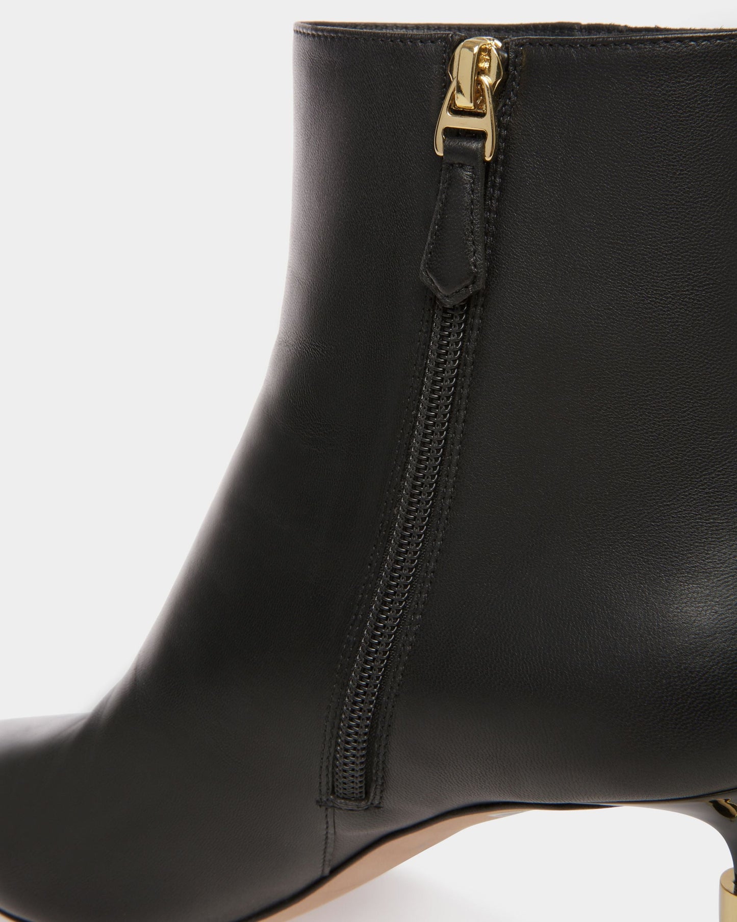 Helena 65 | Women's Booties | Black Leather | Bally | Still Life Detail
