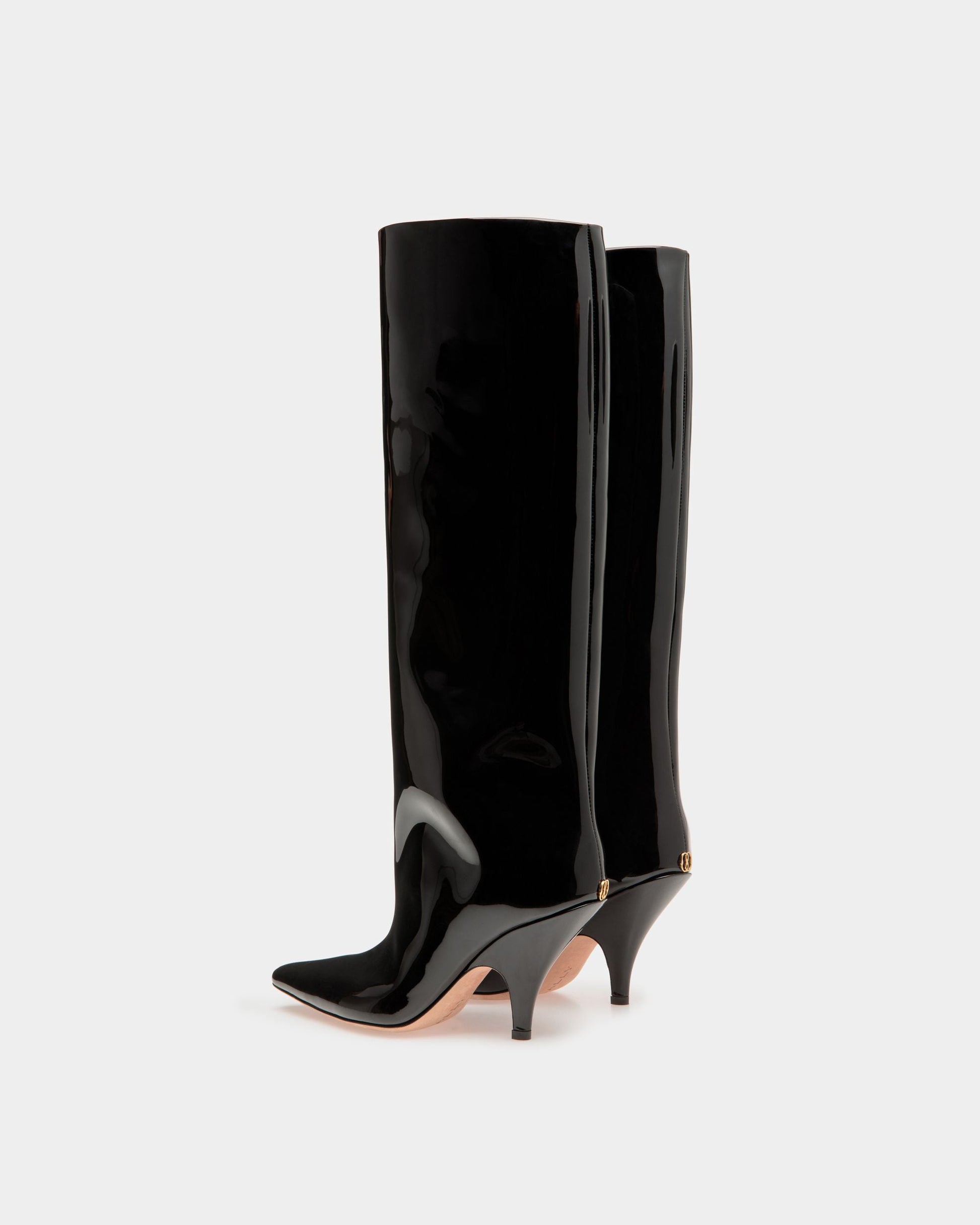 Kika | Women's Boots | Black Leather | Bally | Still Life 3/4 Back