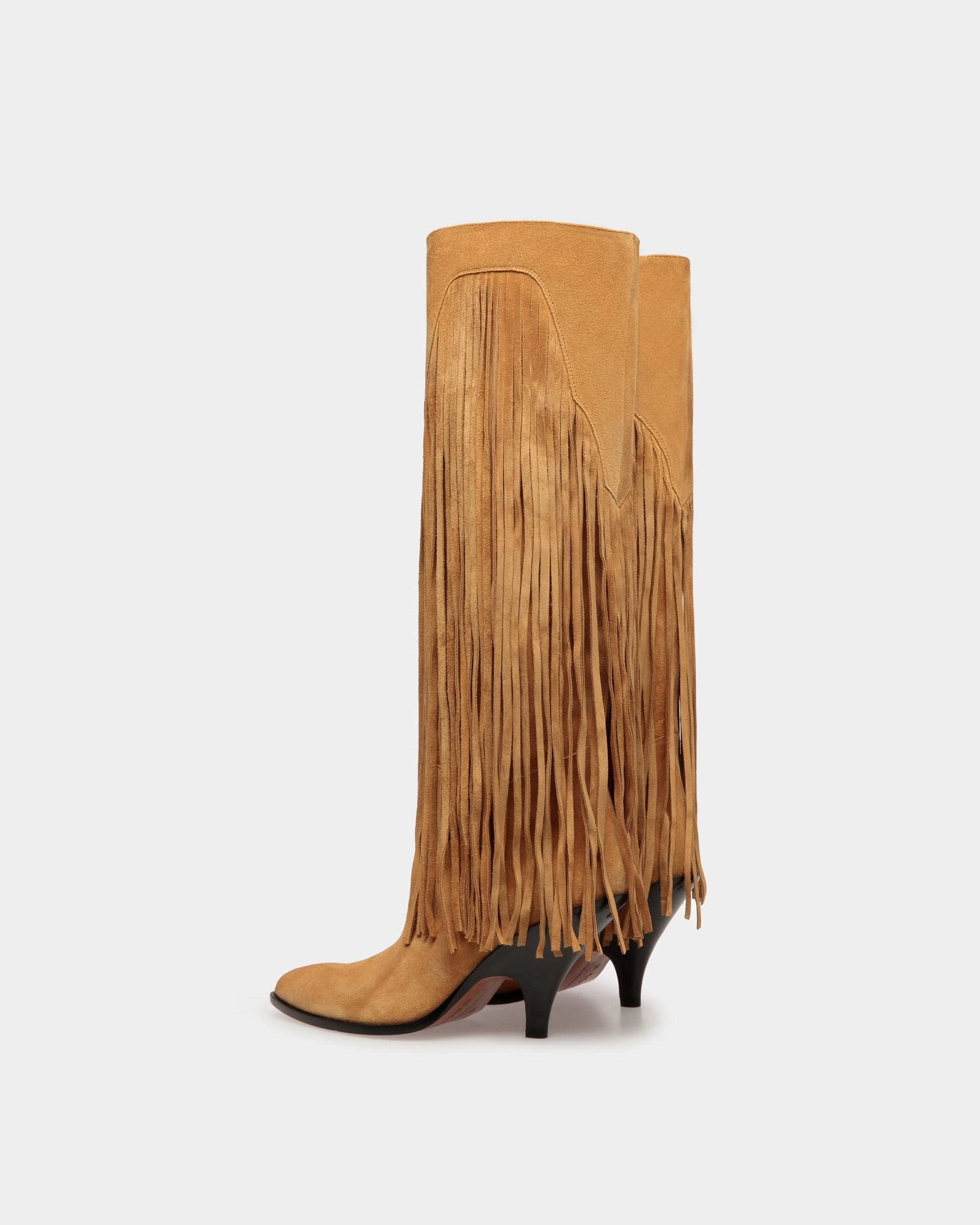 Lilac | Women's Boots | Desert Leather | Bally | Still Life 3/4 Back