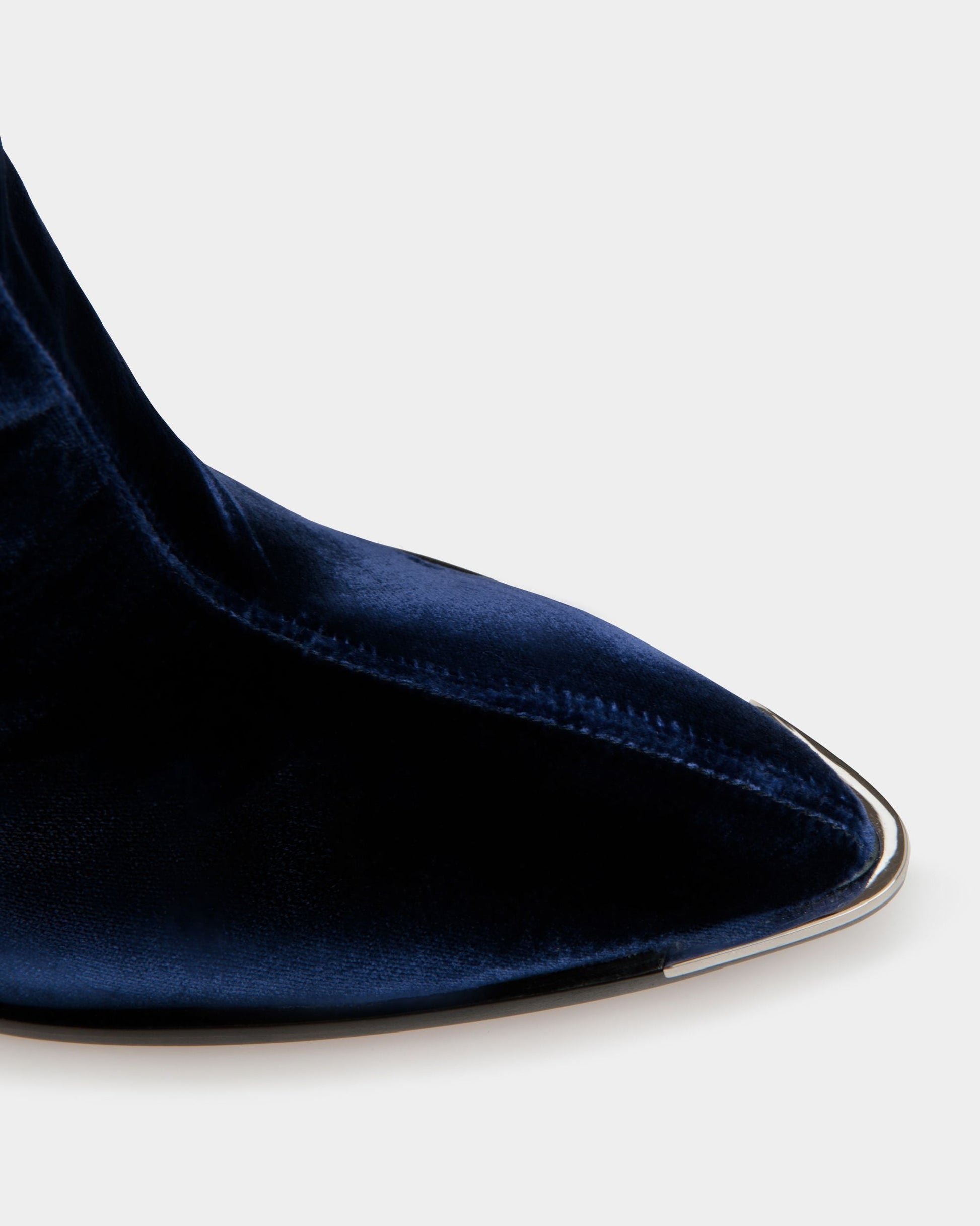 Hedy | Women's Boots | Marine Velvet | Bally | Still Life Detail
