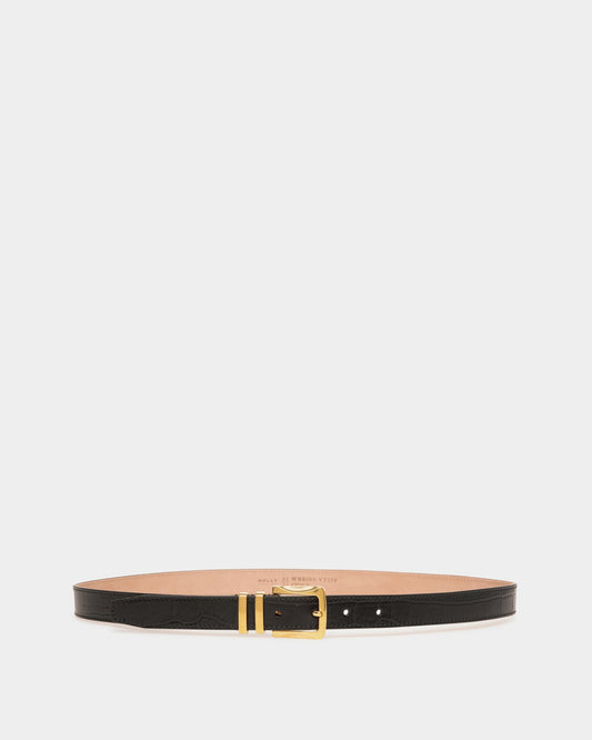 Baroque Fixed Belt In Black Leather